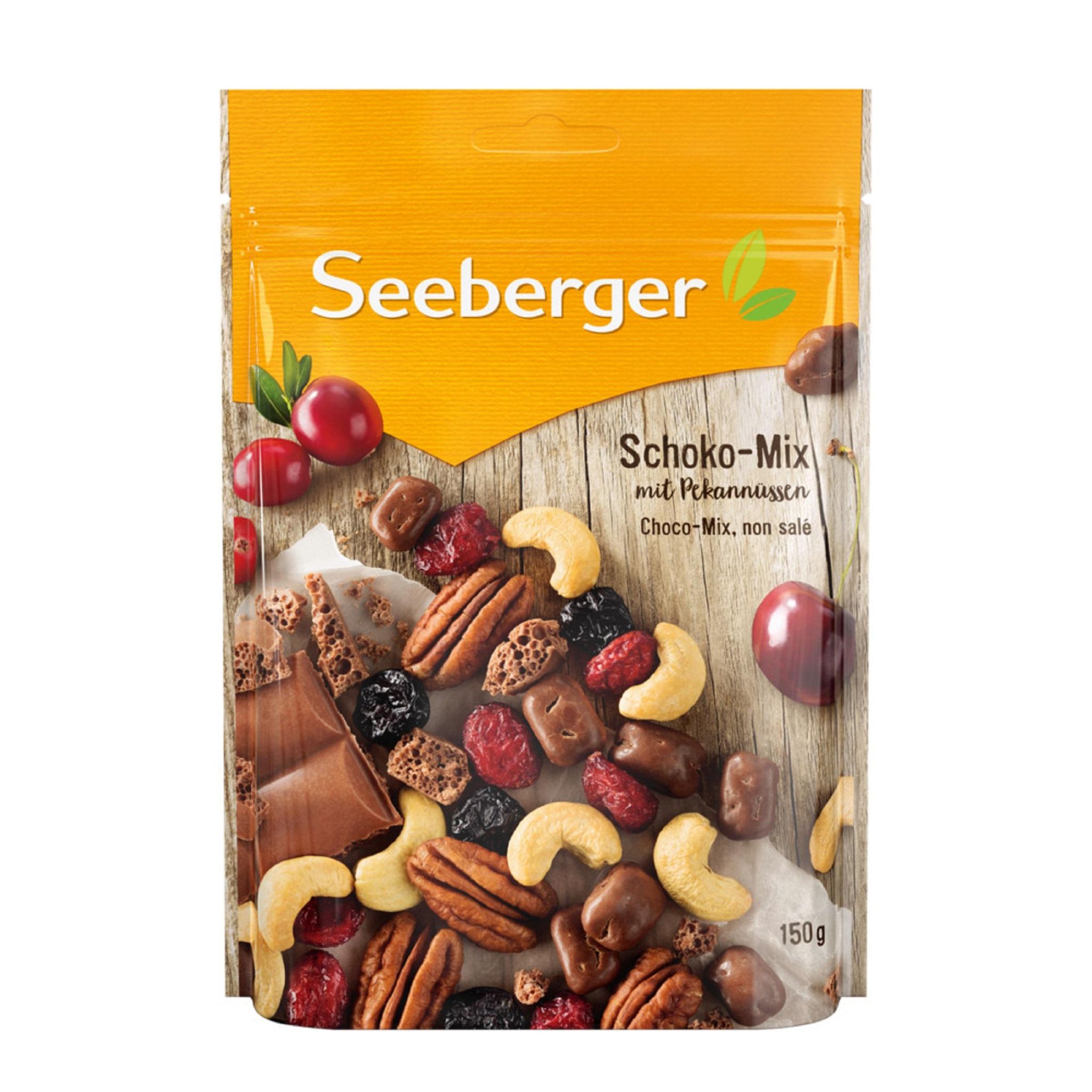 SEEBERGER Choco-mix, non salé 150g