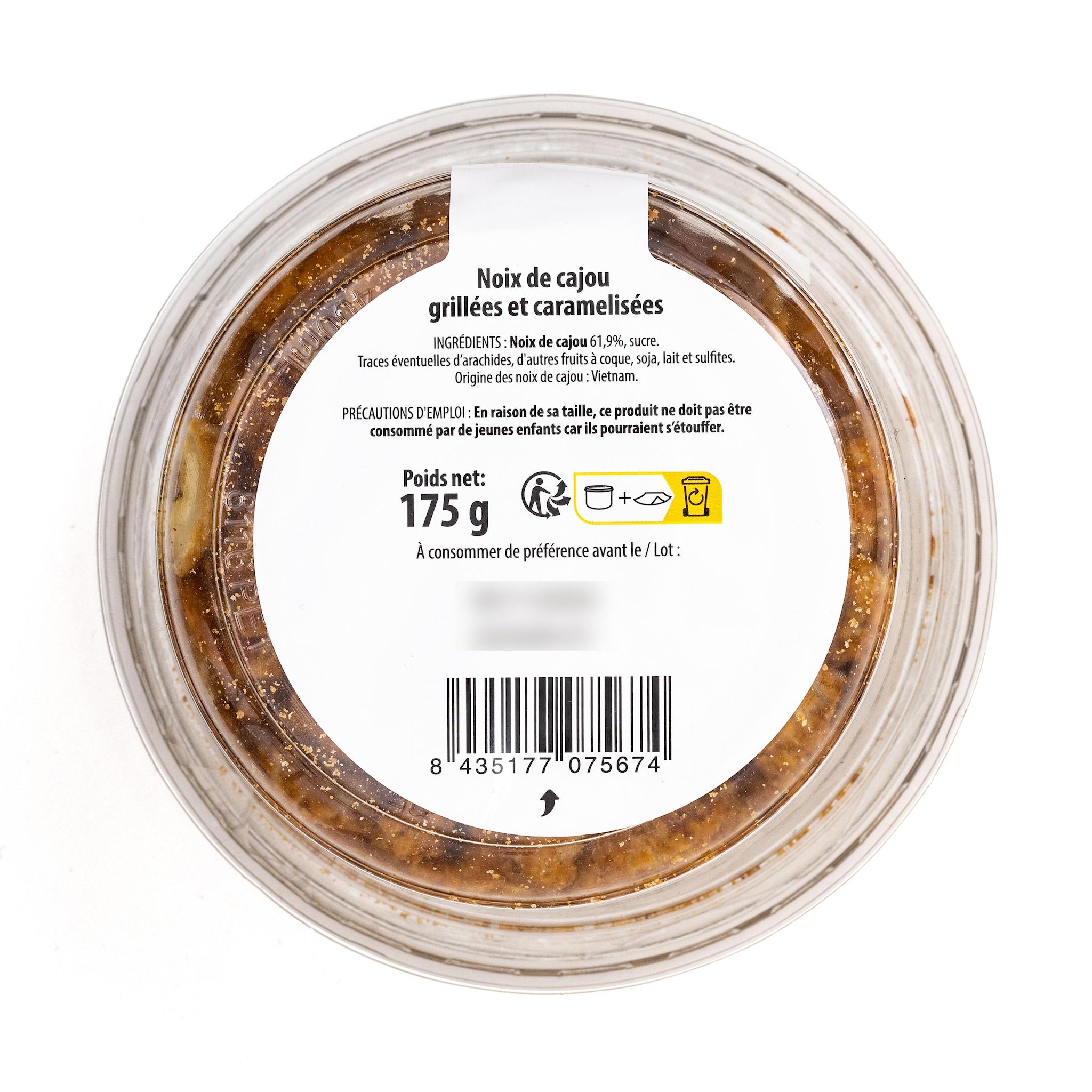 Voir la diapositive 2 : AUCHAN Noix de cajou caramélisées 175g