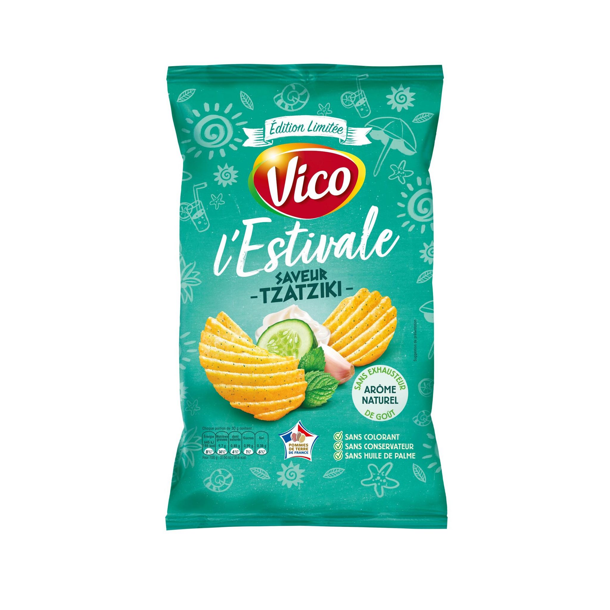 VICO Chips ondulées l'Estivale saveur Tzatziki 150g