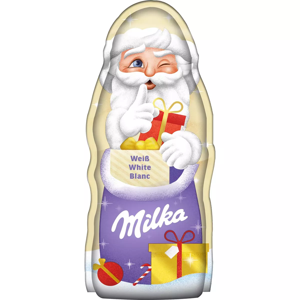 MILKA Moulage Père Noël en chocolat blanc 90g