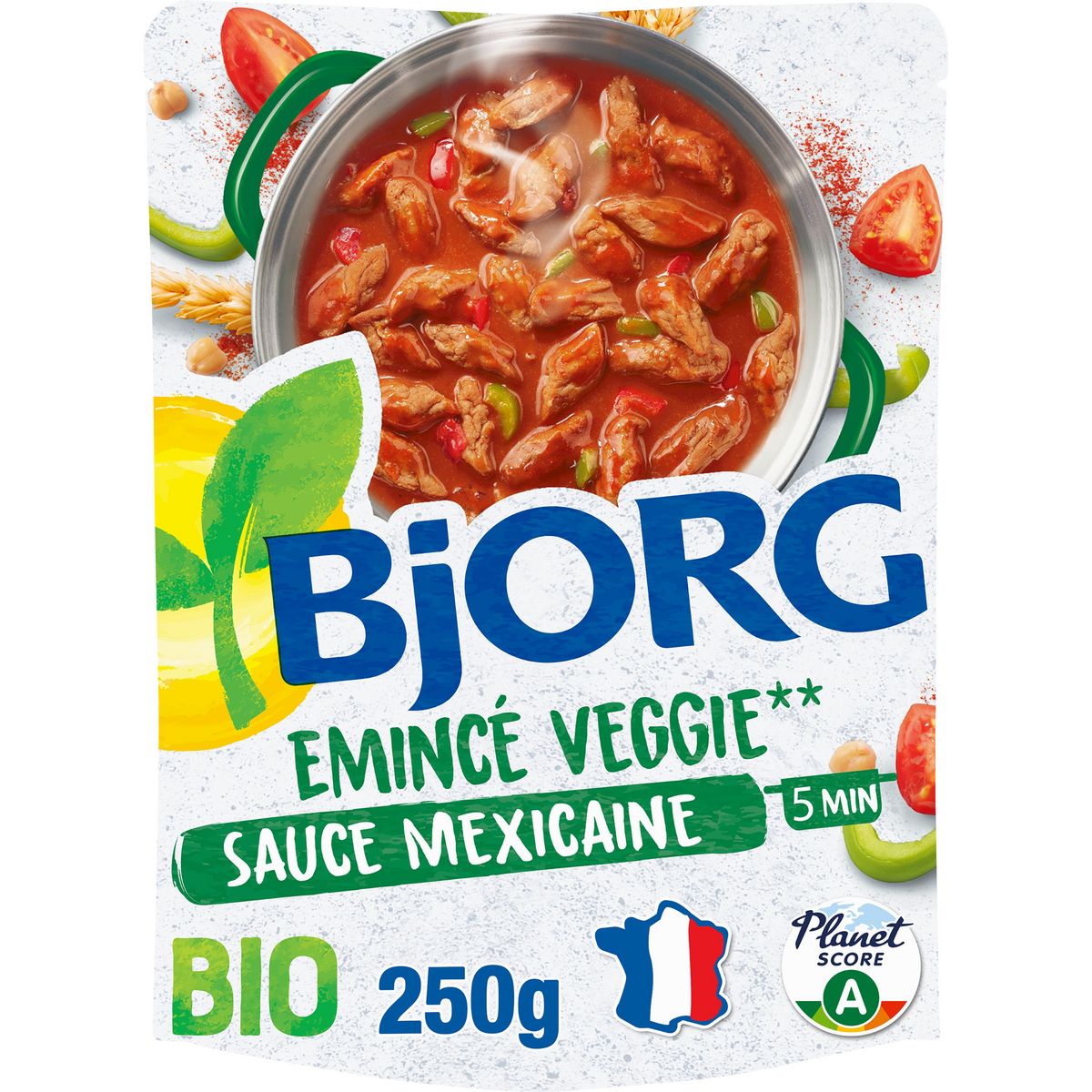 BJORG Emincé veggie bio sauce mexicaine sachet express 250g