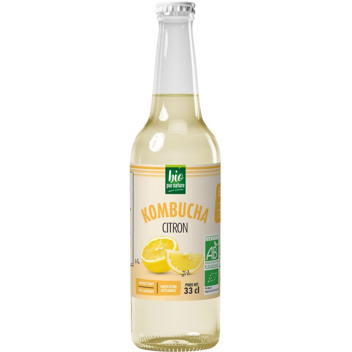 BIO PAR NATURE Kombucha au citron bio 33cl