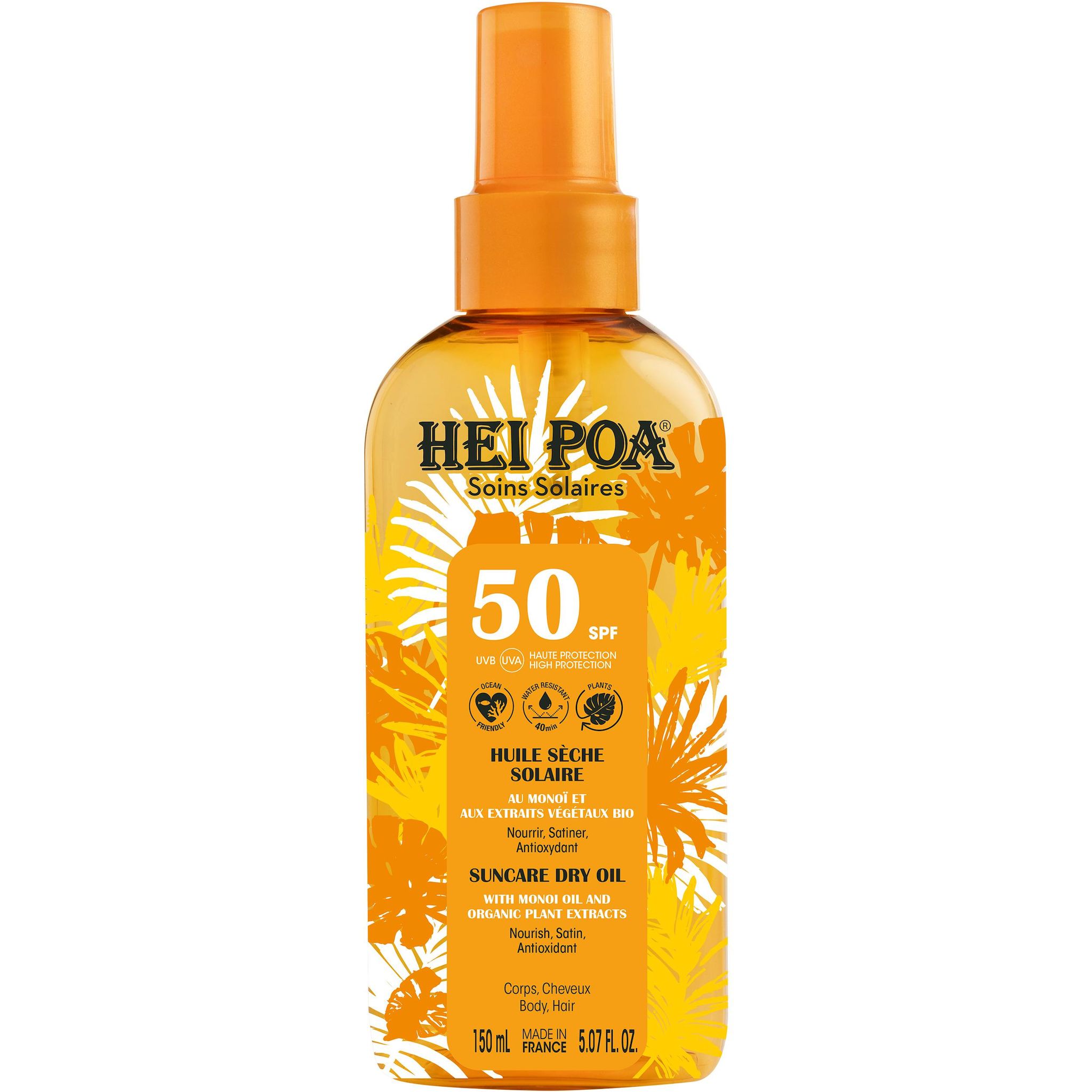 HEI POA Huile sèche solaire 50 spf 150ml