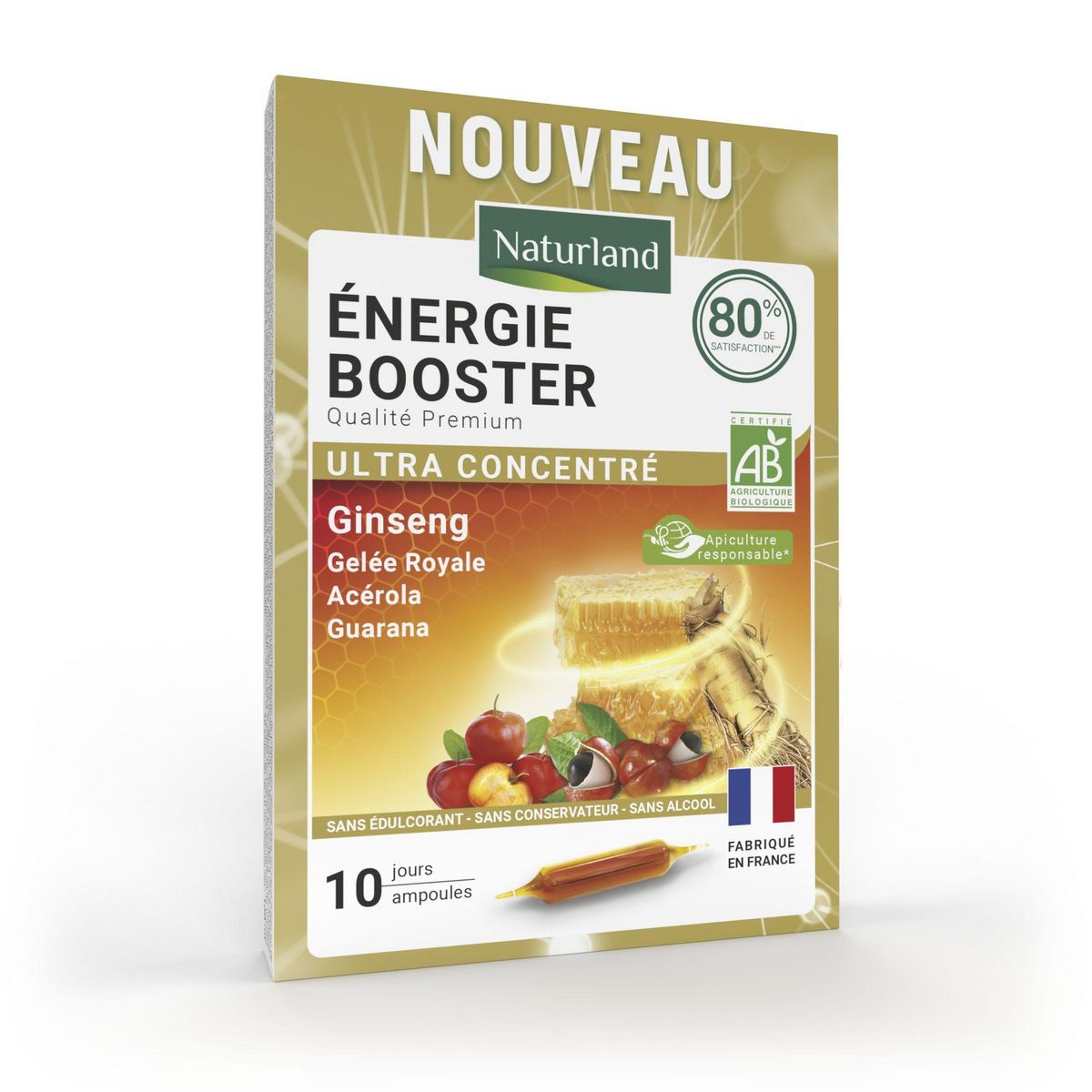 NATURLAND Énergie booster bio 10 ampoules