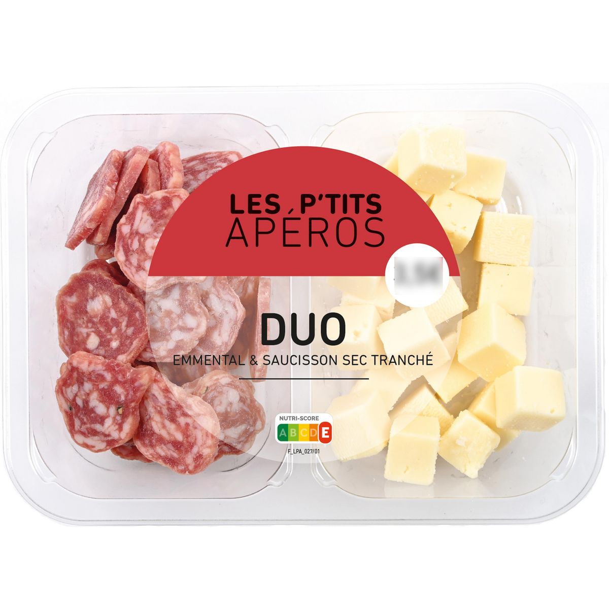 LES P'TITS APEROS Duo emmental saucisson sec tranché 160g
