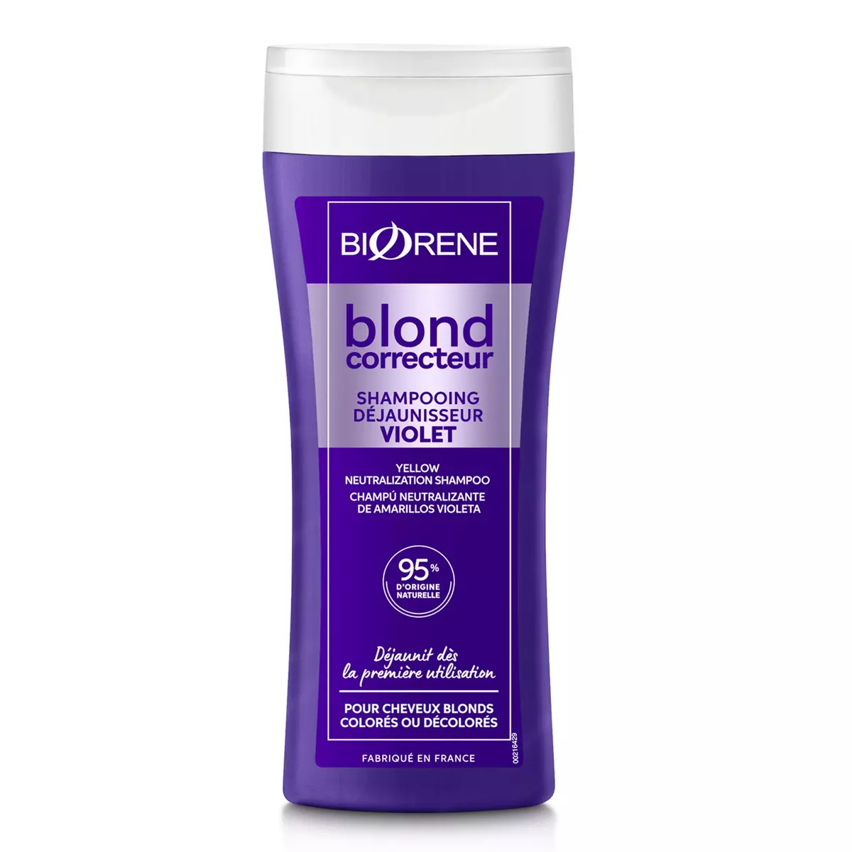 BIORENE Shampooing déjaunisseur violet cheveux blonds colorés ou décolorés 200ml