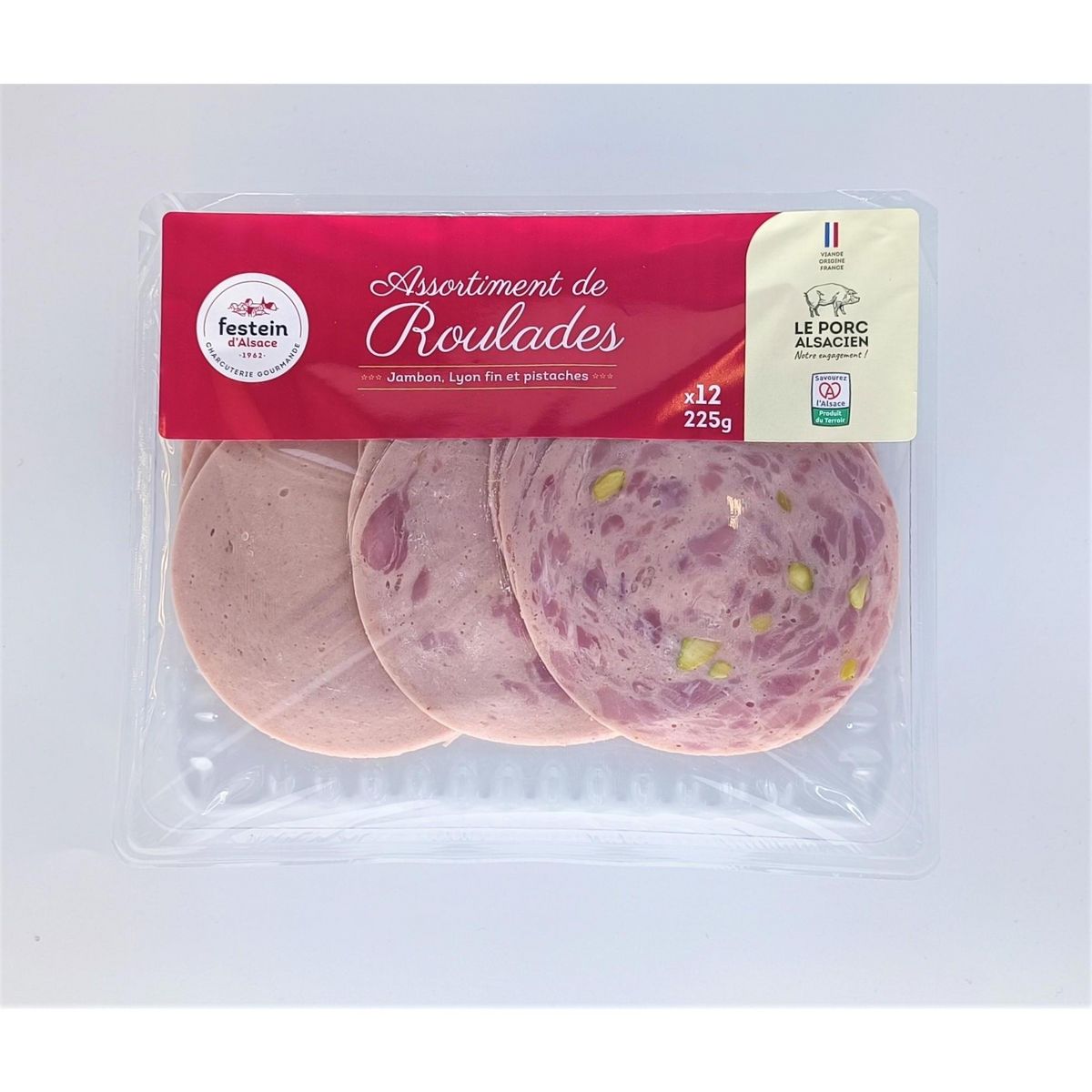 FESTEIN D'ALSACE Assortiment de roulades 12 tranches 225g