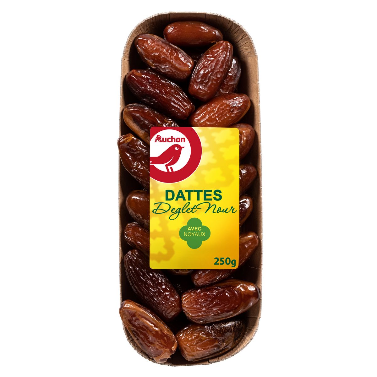 AUCHAN Dattes avec noyaux Deglet Nour 250g