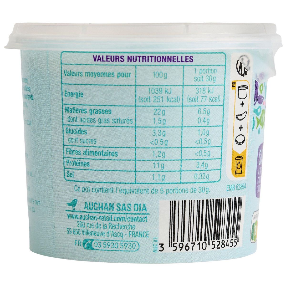 AUCHAN Rillettes de maquereaux 150g