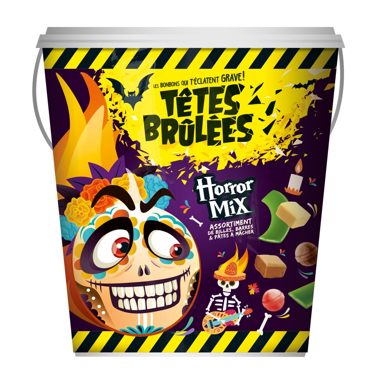 TÊTES BRÛLÉES Horror Mix assortiment de billes barres et pâtes à mâcher 480g