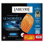 LABEYRIE Saumon fumé de Norvège 8 tranches 2x130g