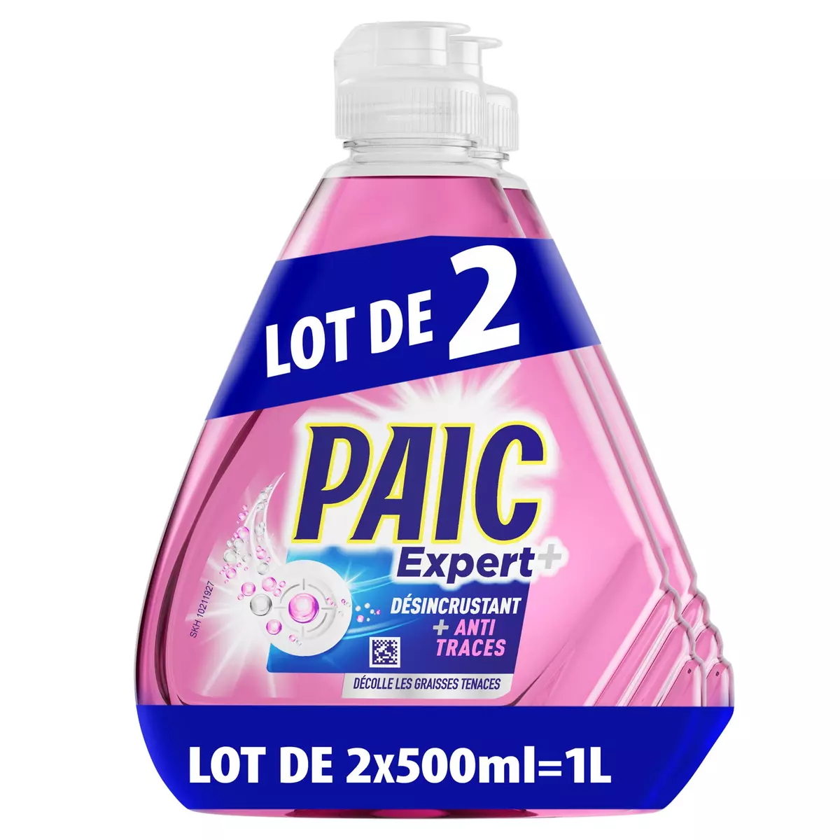 PAIC Expert liquide vaisselle dégraissant anti-trace 2x500ml