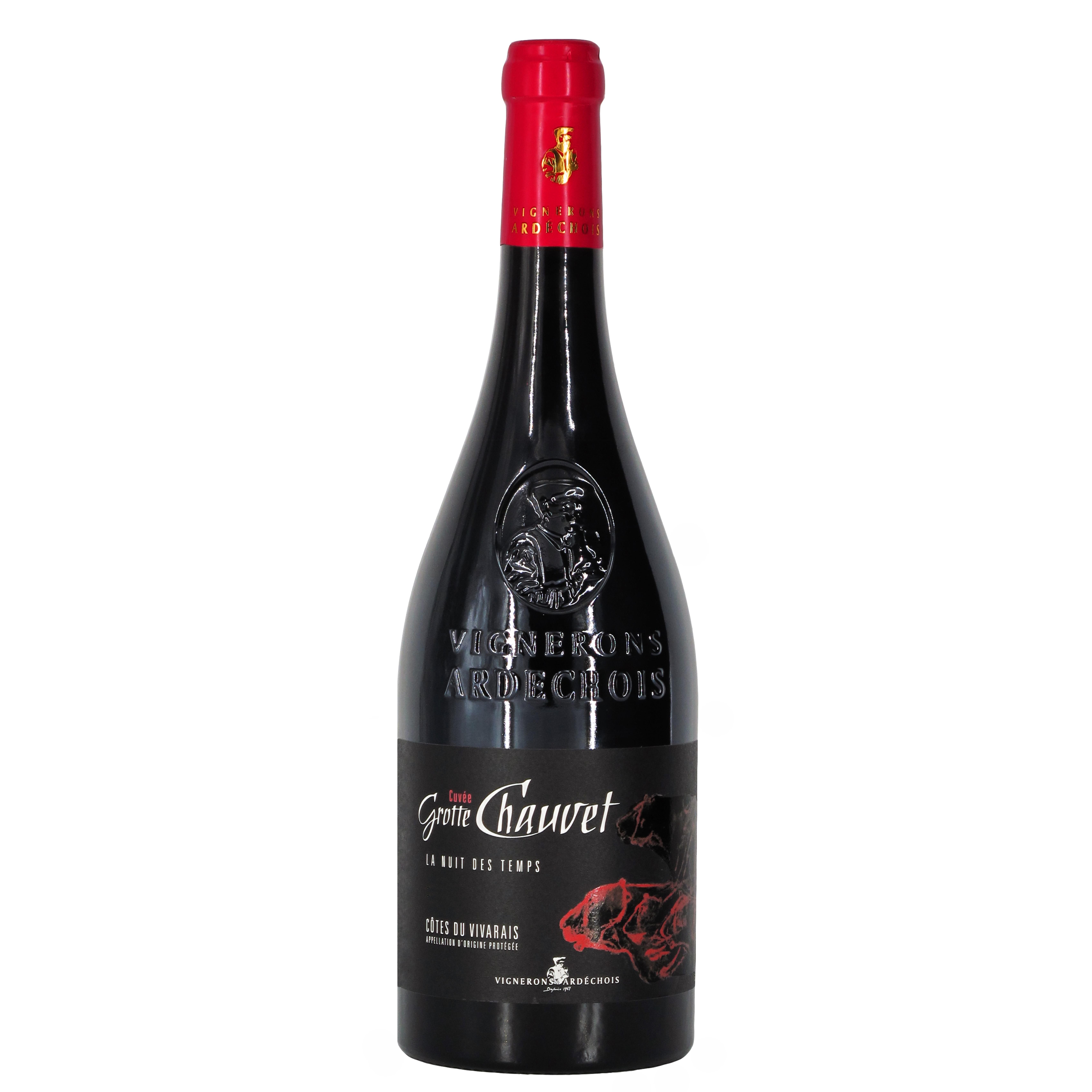 Voir la diapositive 2 : AOP Côte du Vivarais Cuvée Grotte Chauvet La Nuit des Temps rouge 75cl