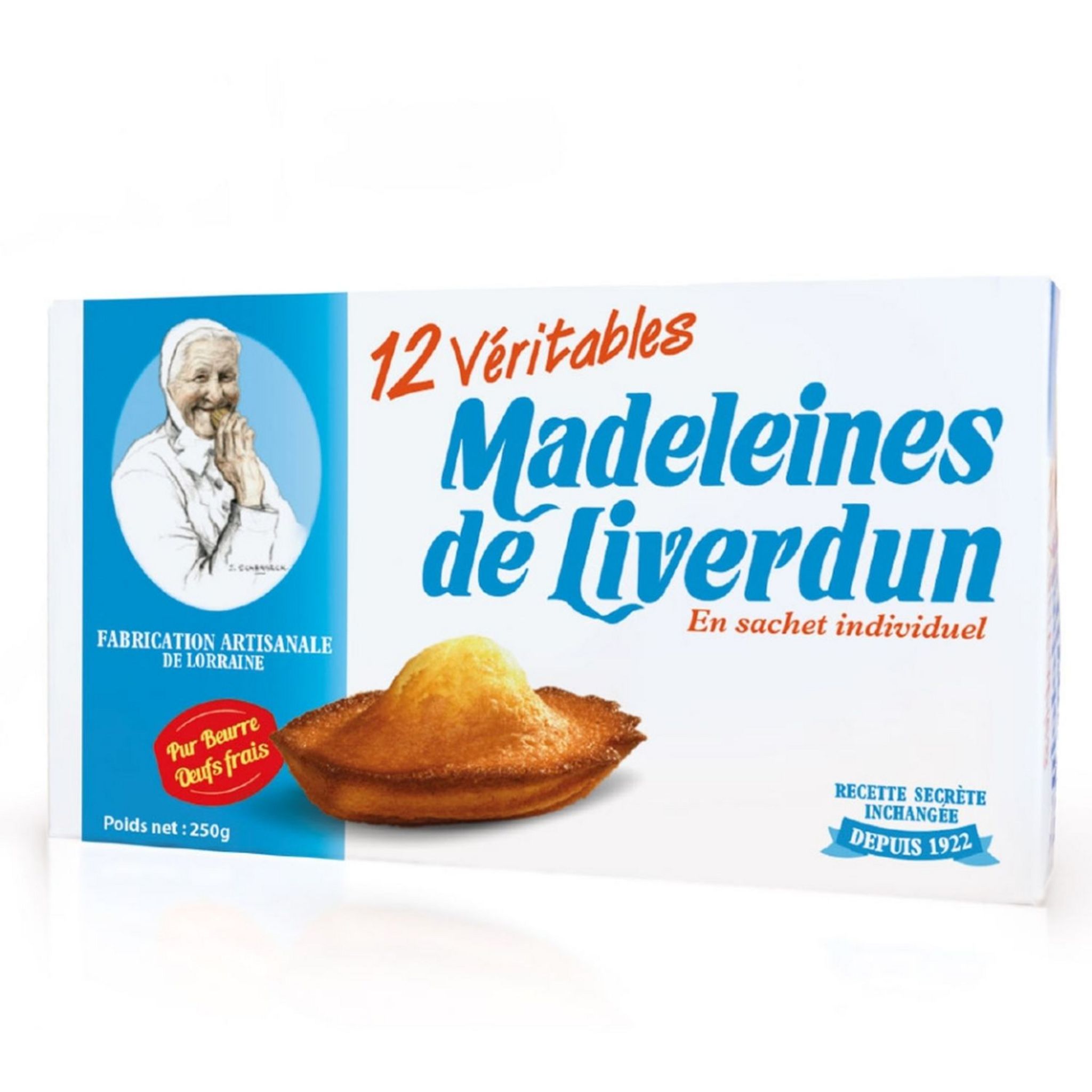 CLAIR DE LORRAINE Madeleines de Liverdun 12 pièces 250g