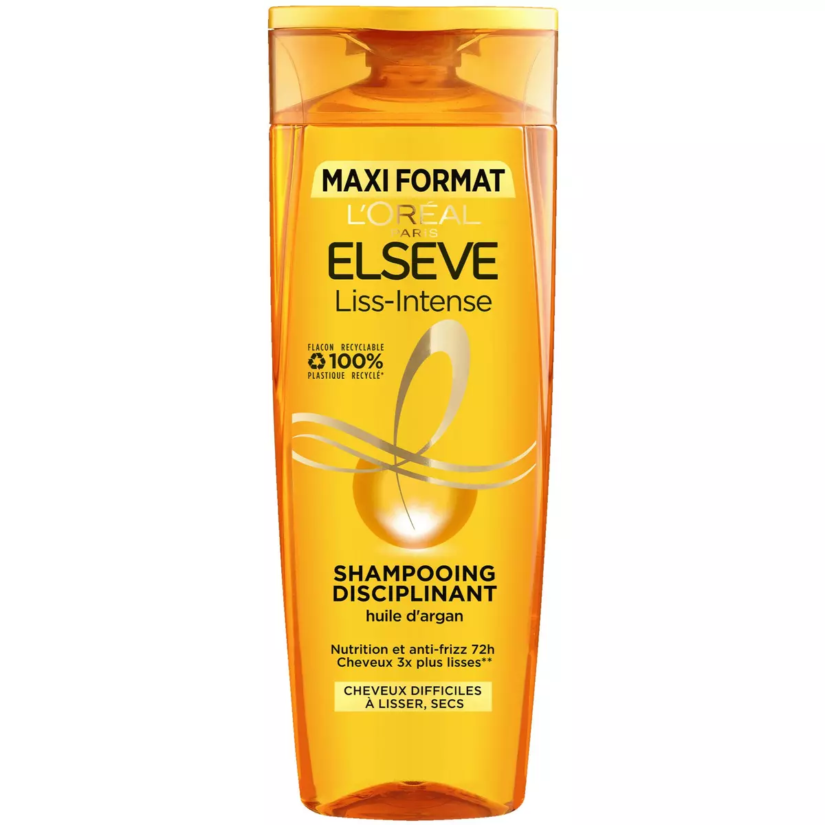 ELSEVE Liss-Intense Shampooing disciplinant cheveux difficiles à lisser secs 500ml