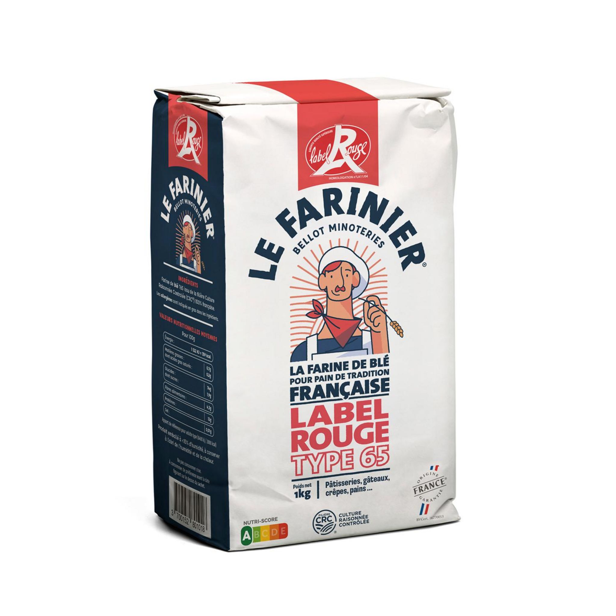 LE FARINIER Farine de blé T65 1kg