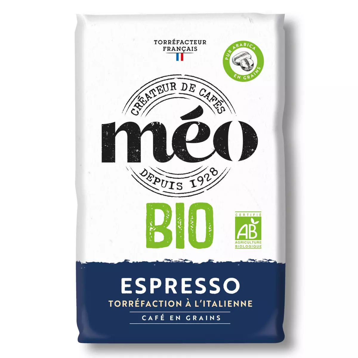 MEO Café bio en grains Espresso torréfaction à l'italienne 1kg