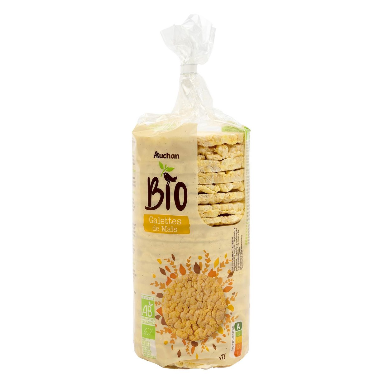 AUCHAN BIO Galettes de maïs 19 galettes 130g