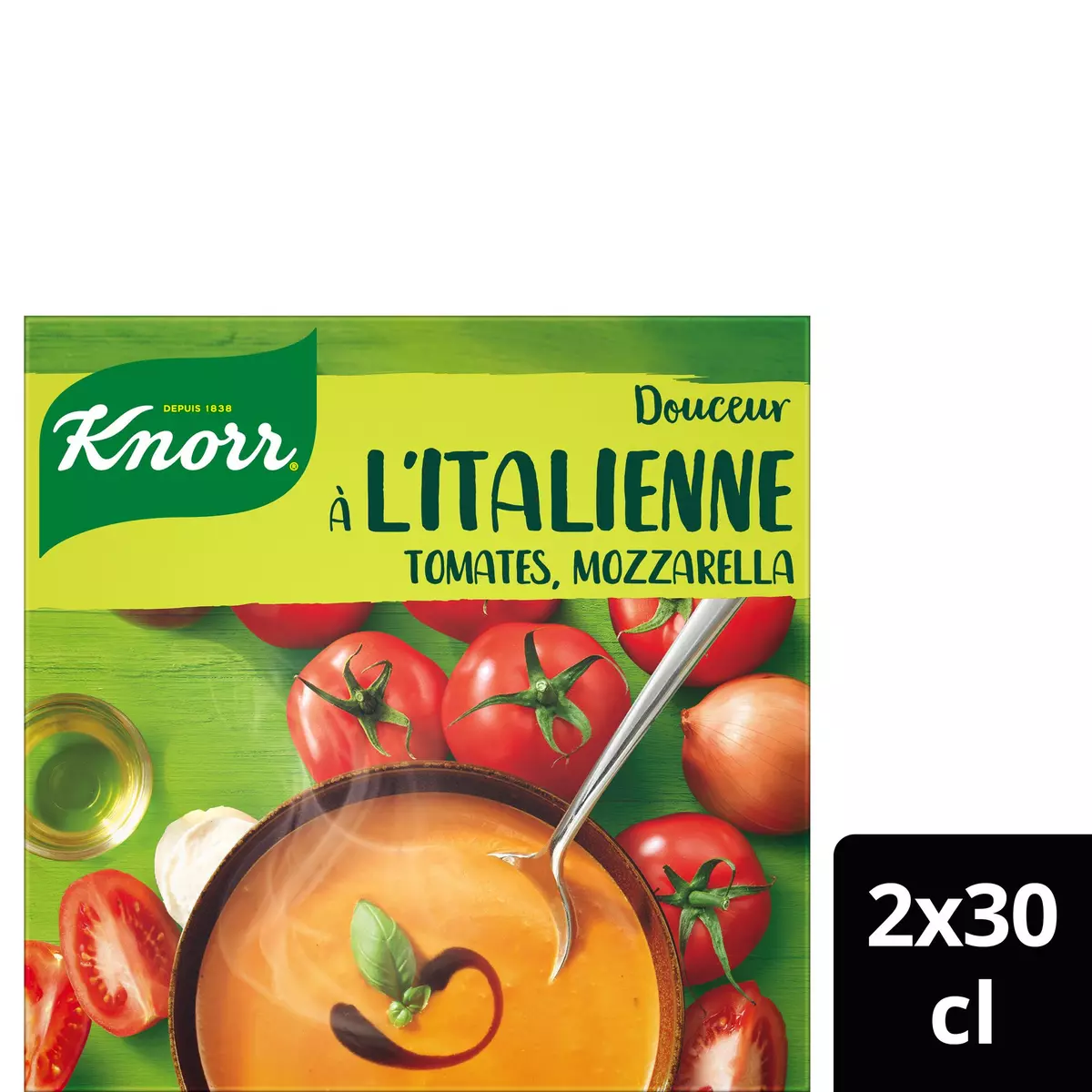 KNORR Soupe douceur à l'italienne tomates et mozzarella 2 briques 2x30cl