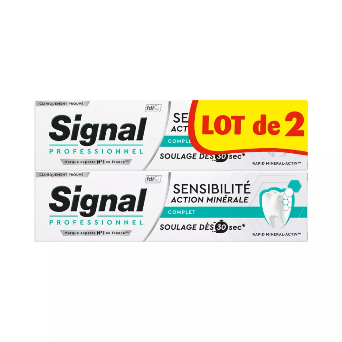 SIGNAL Dentifrice sensibilité action minérale 2x75ml