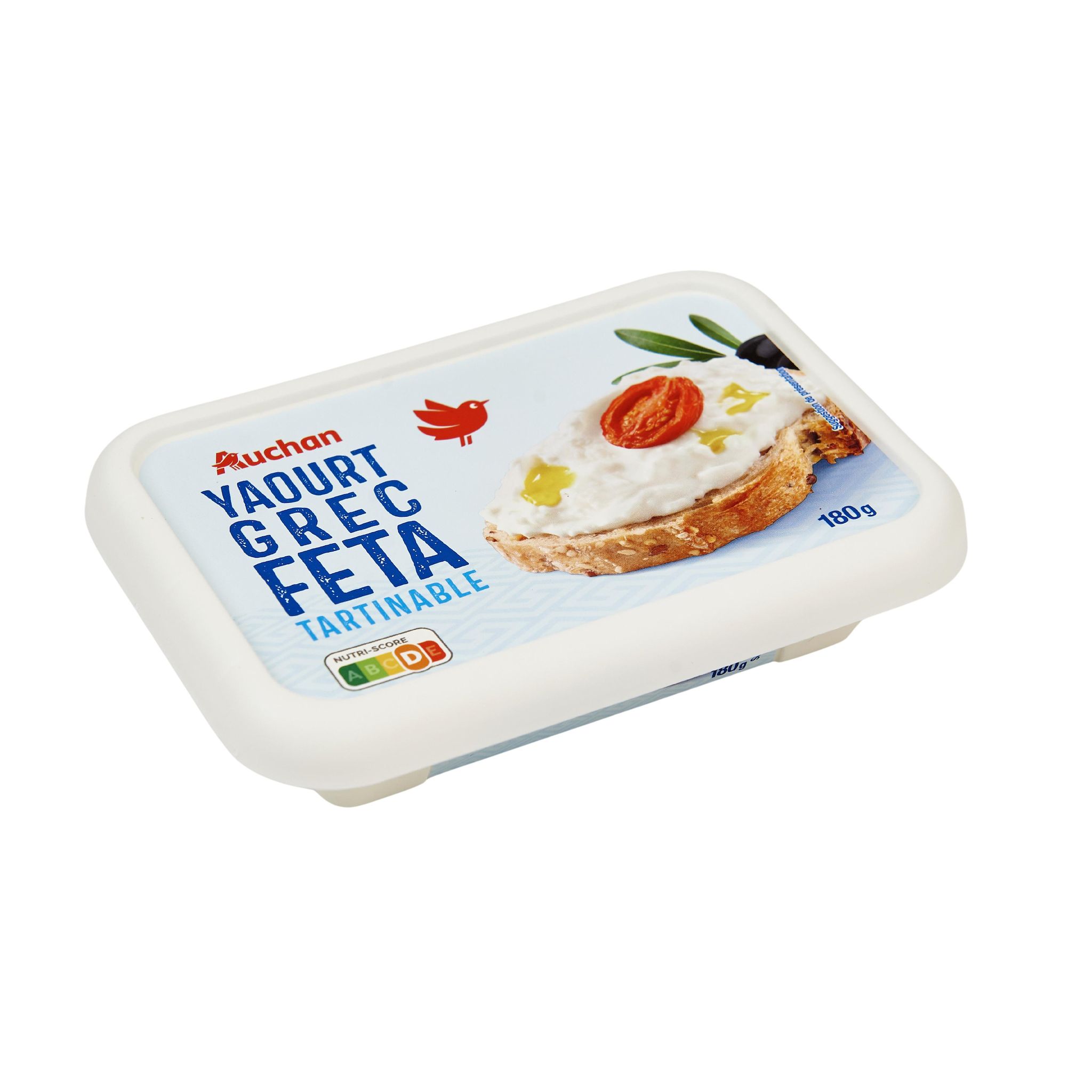 Voir la diapositive 4 : AUCHAN Yaourt grec feta tartinable 180g