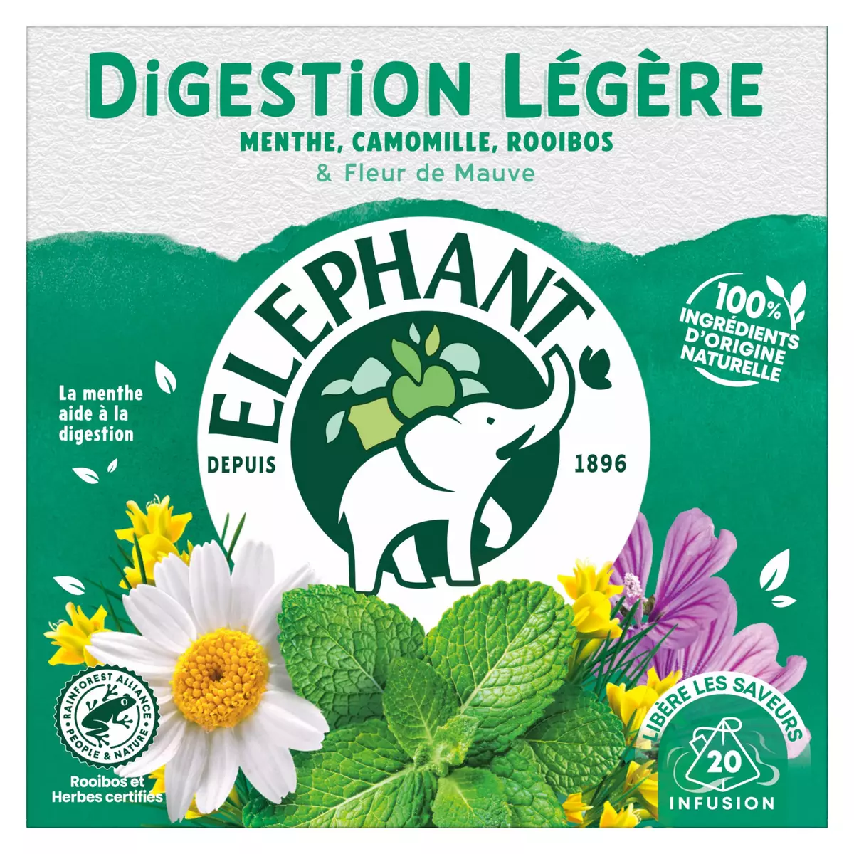 ELEPHANT Infusion à la menthe Digestion légère 20 sachets 32g