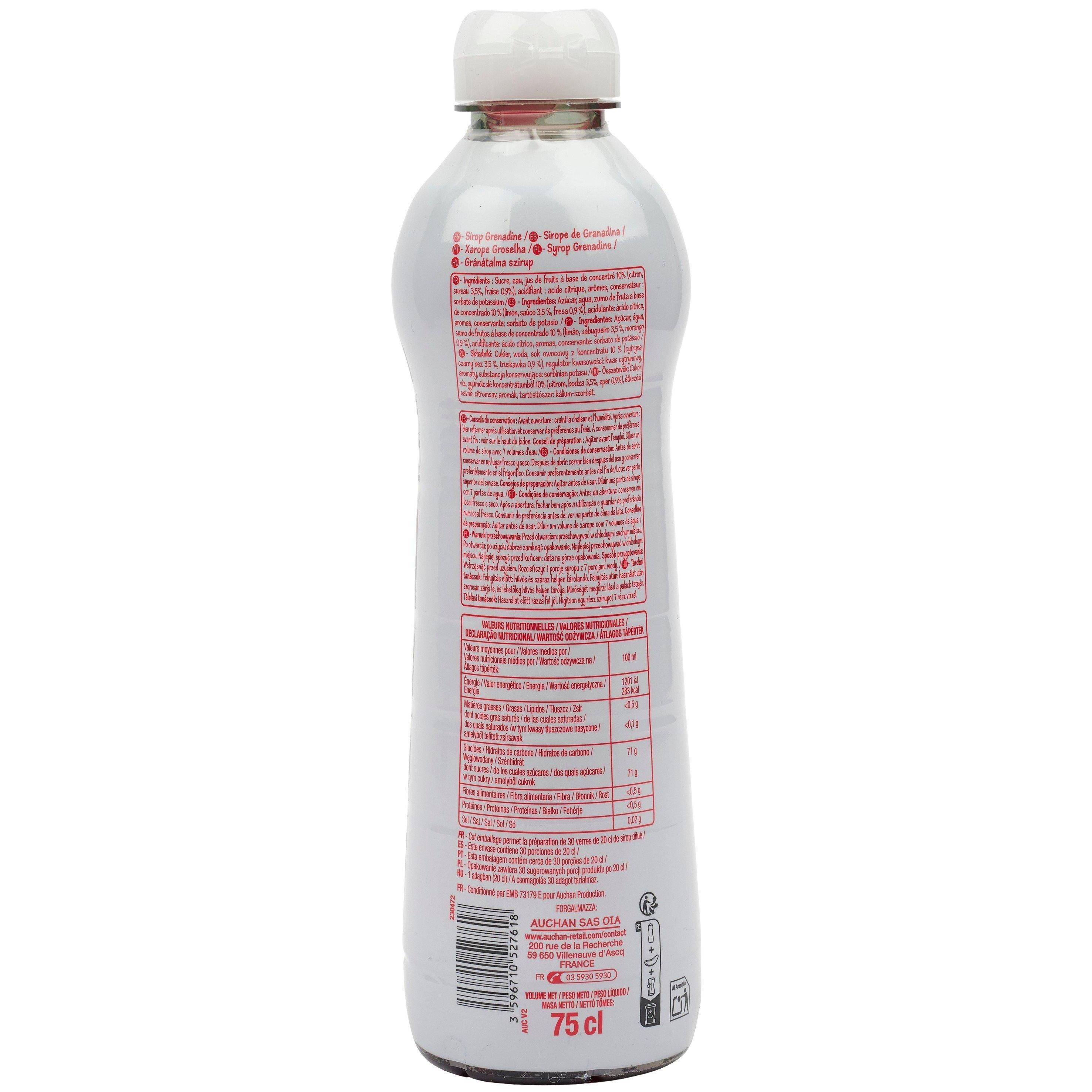 Voir la diapositive 2 : POUCE Sirop de grenadine 75cl