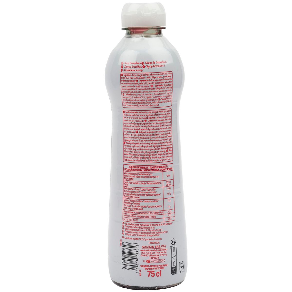 POUCE Sirop de grenadine 75cl