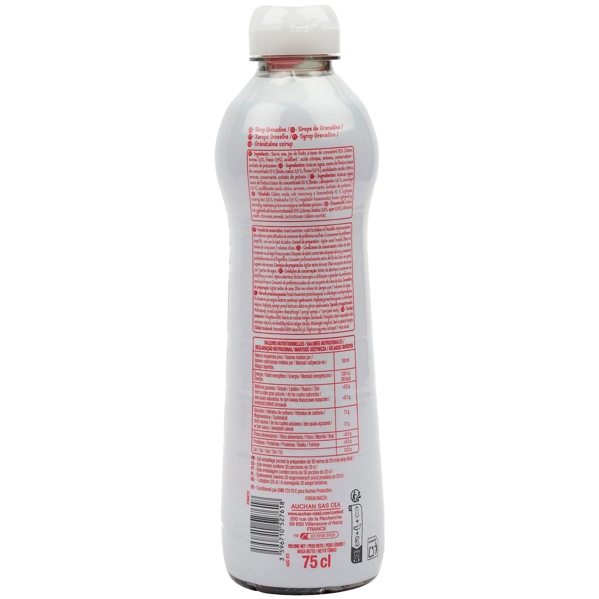 Voir la diapositive 2 : POUCE Sirop de grenadine 75cl