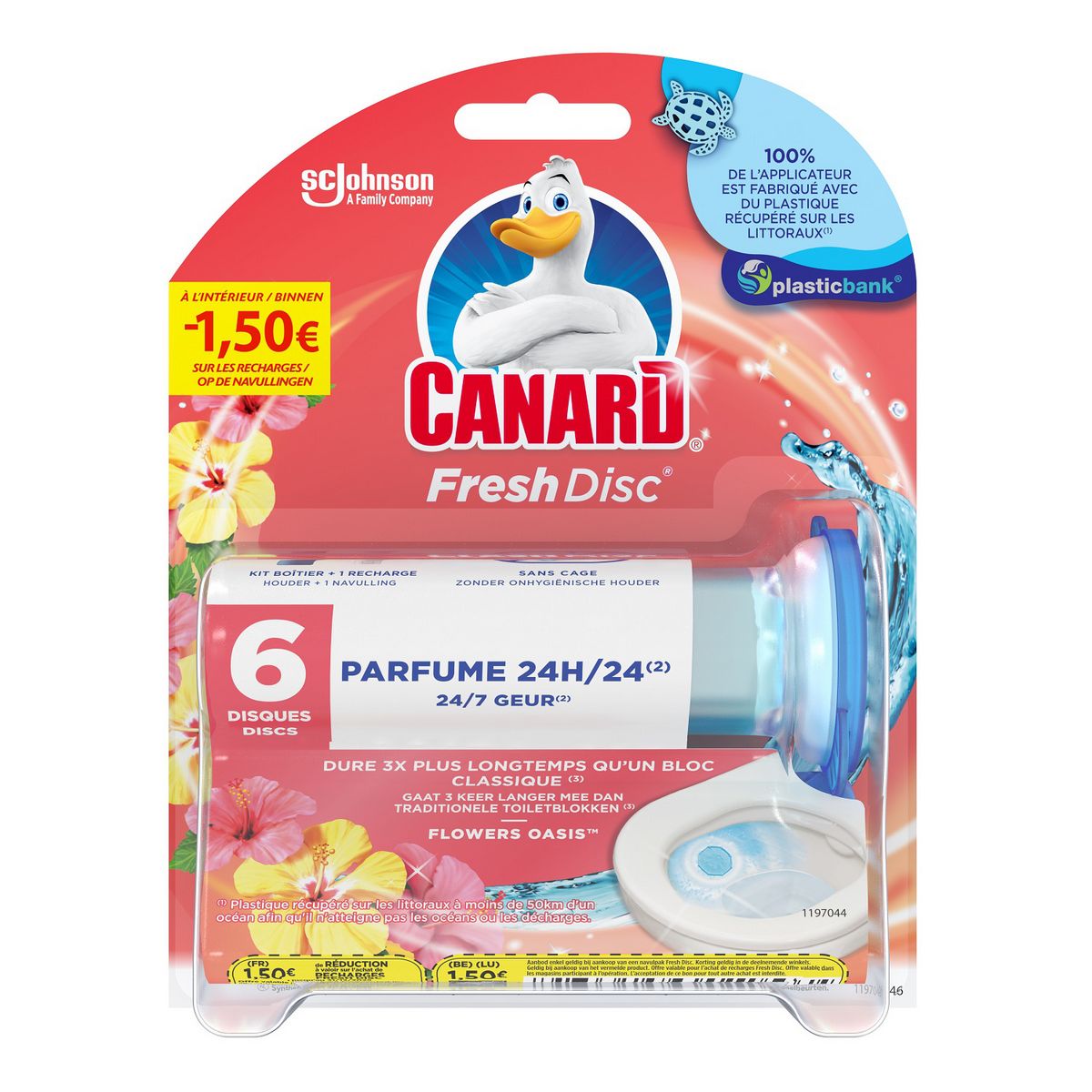 CANARD Fresh Disc Disques WC flowers oasis 6 disques