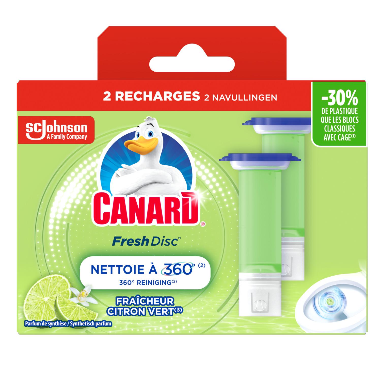 Voir la diapositive 2 : CANARD Fresh disc recharges fraîcheur citron vert 2x6 disques