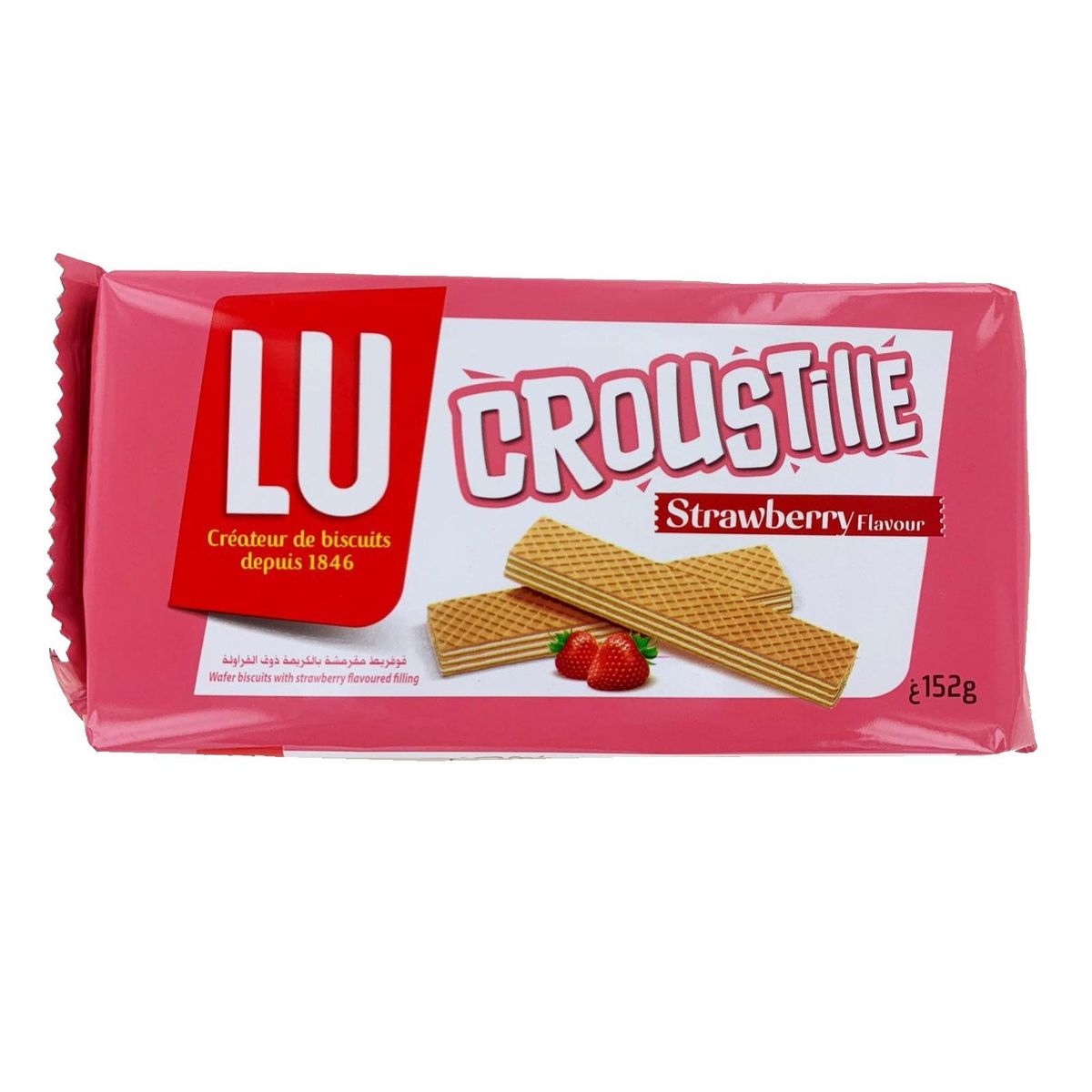 LU Biscuits croustille fourrés saveur fraise 152g