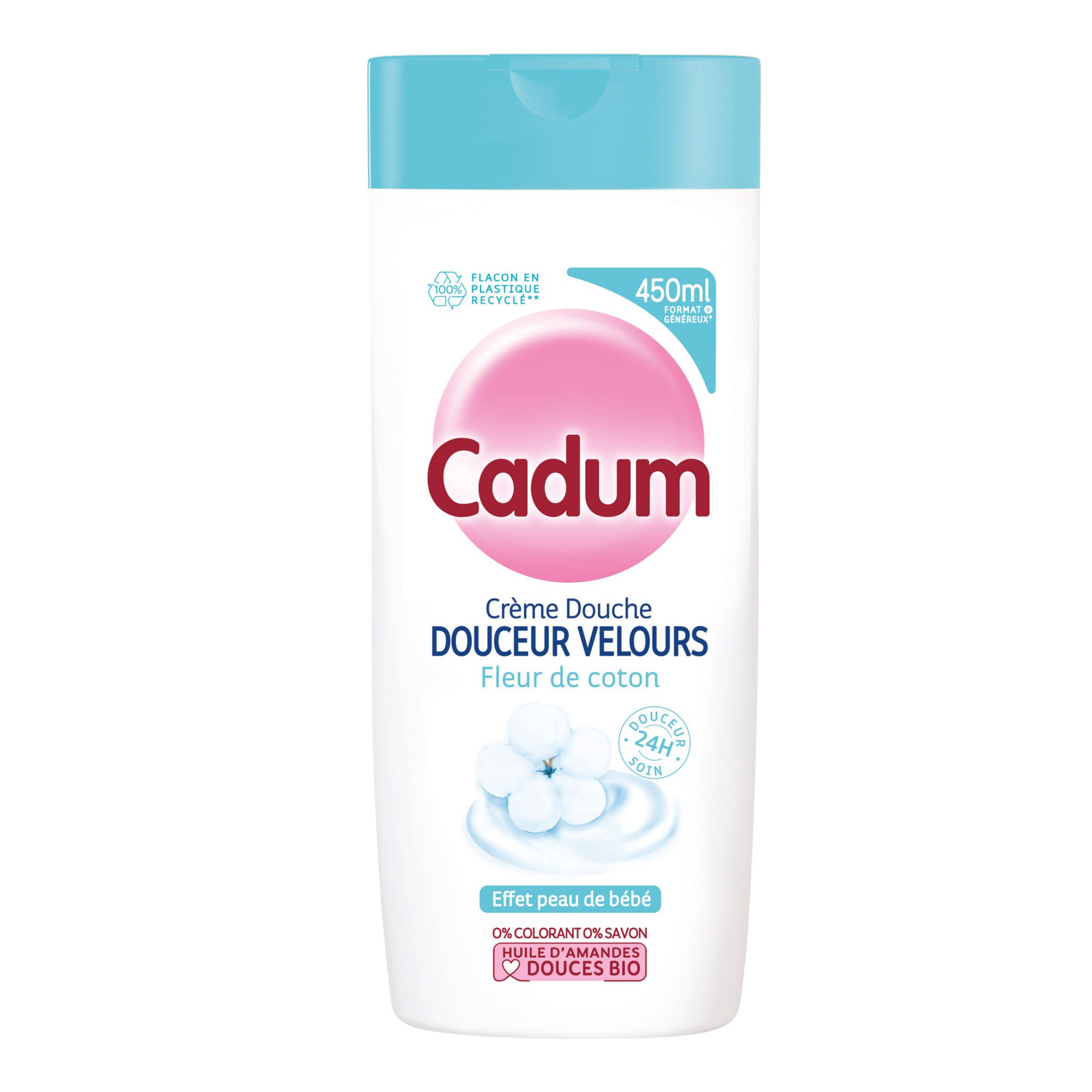 CADUM Crème douche douceur velours fleurs de coton 450ml