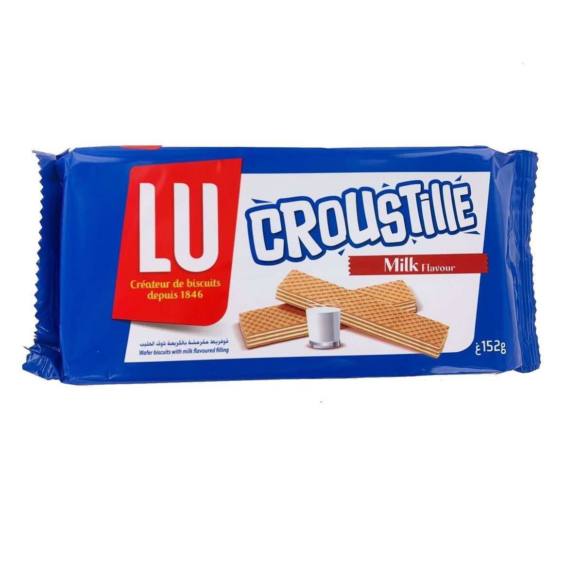 LU Biscuits croustille fourrés saveur lait 152g