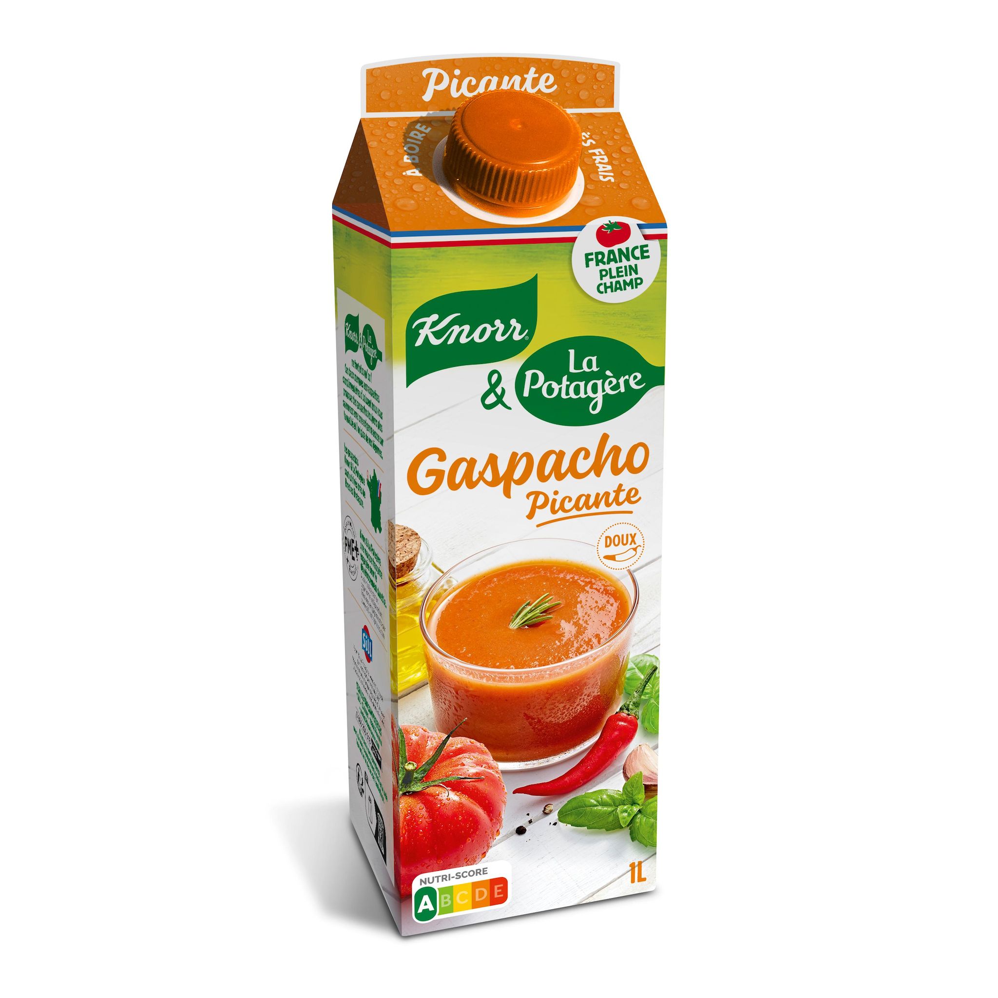 KNORR & LA POTAGERE Gaspacho piquant doux 4 personnes 1l