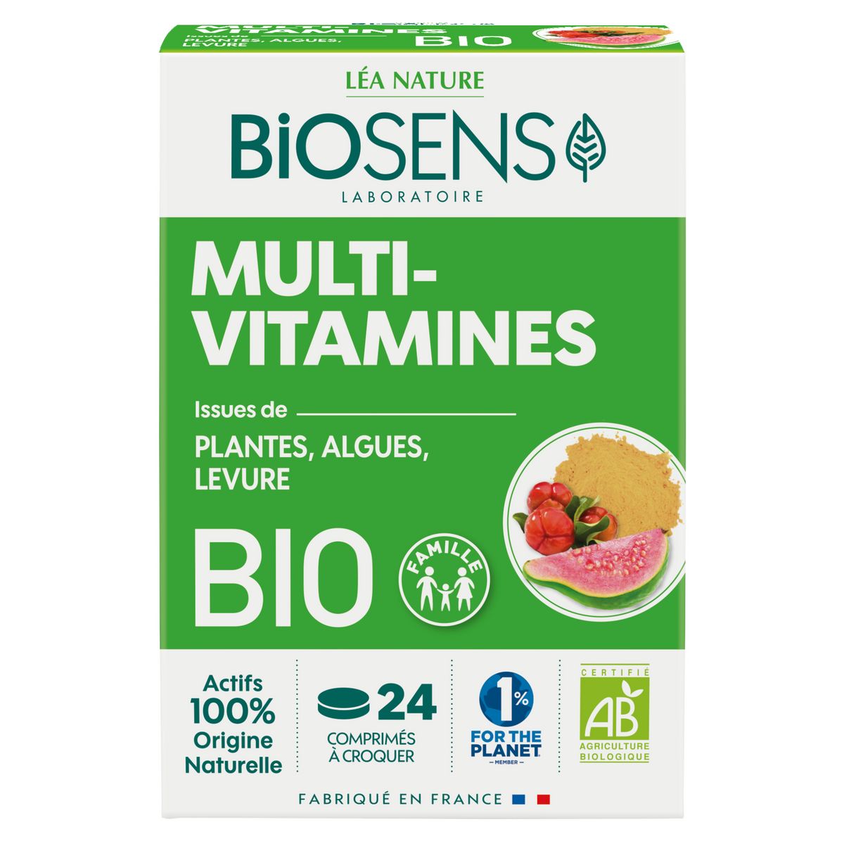 BIOSENS Comprimés multi vitamines bio de plantes d'algues et levure 24 ...