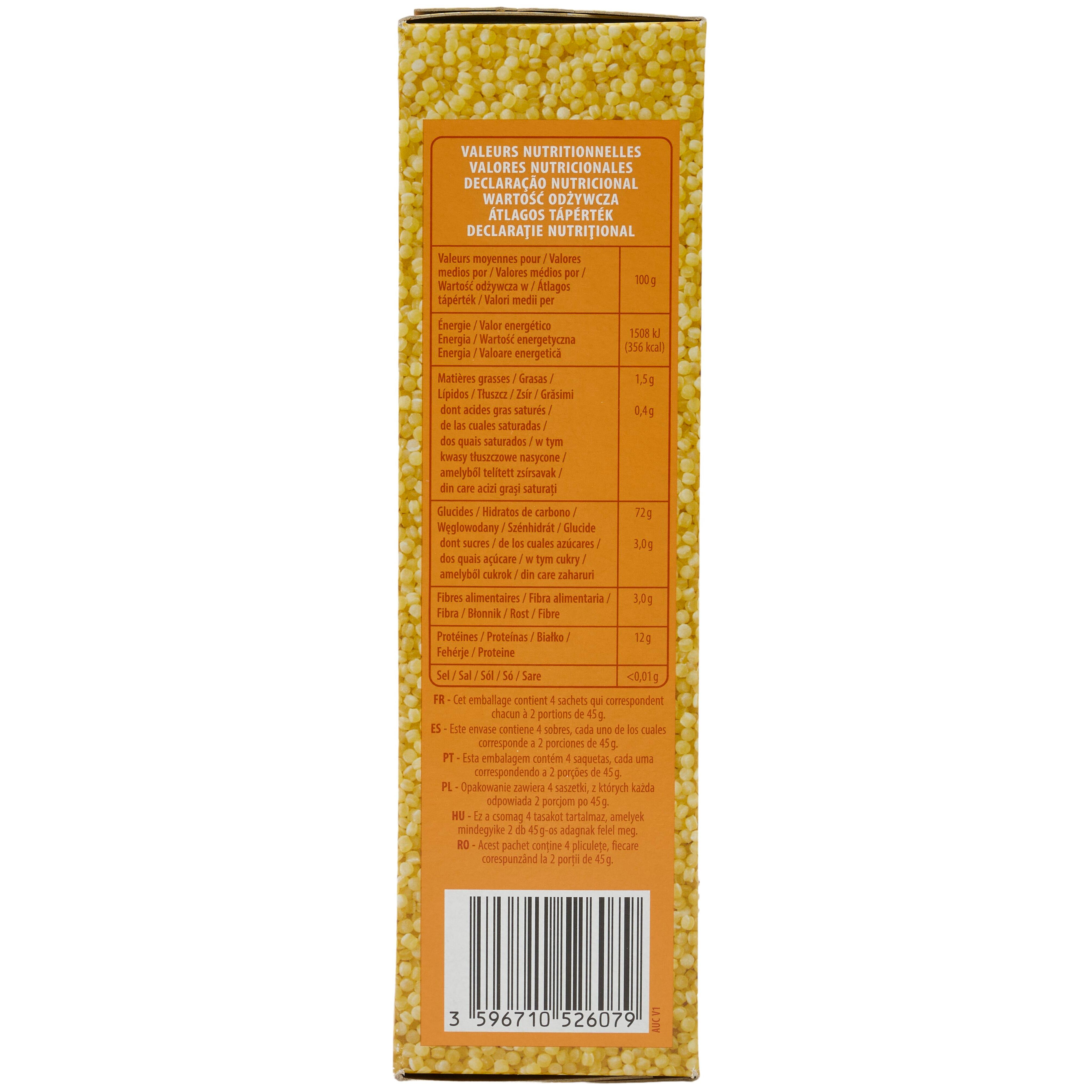 Voir la diapositive 4 : AUCHAN Perle de blé 4 sachets 360g