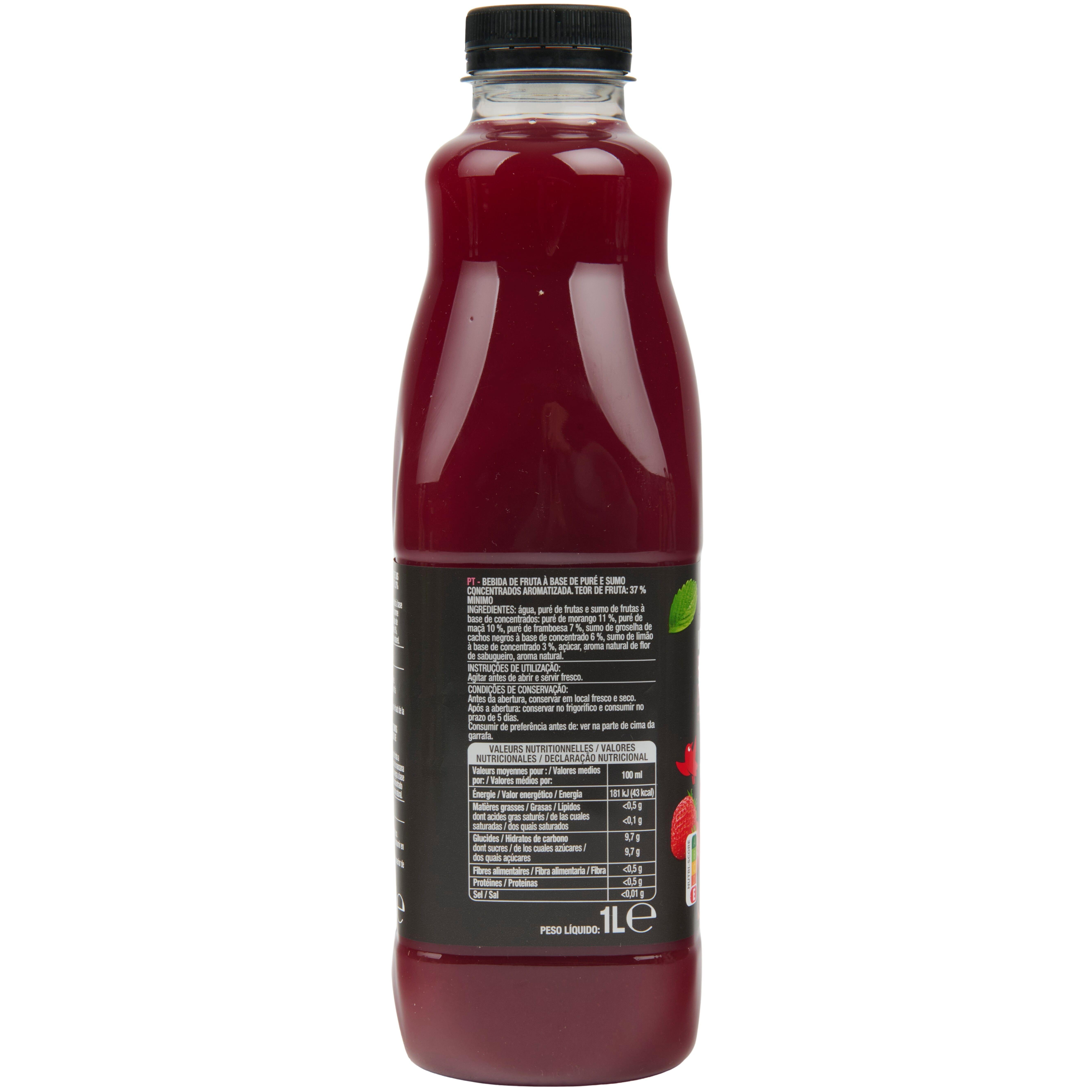 Voir la diapositive 5 : AUCHAN Instant Gourmand Nectar fraise framboise et fleur de sureau 1l