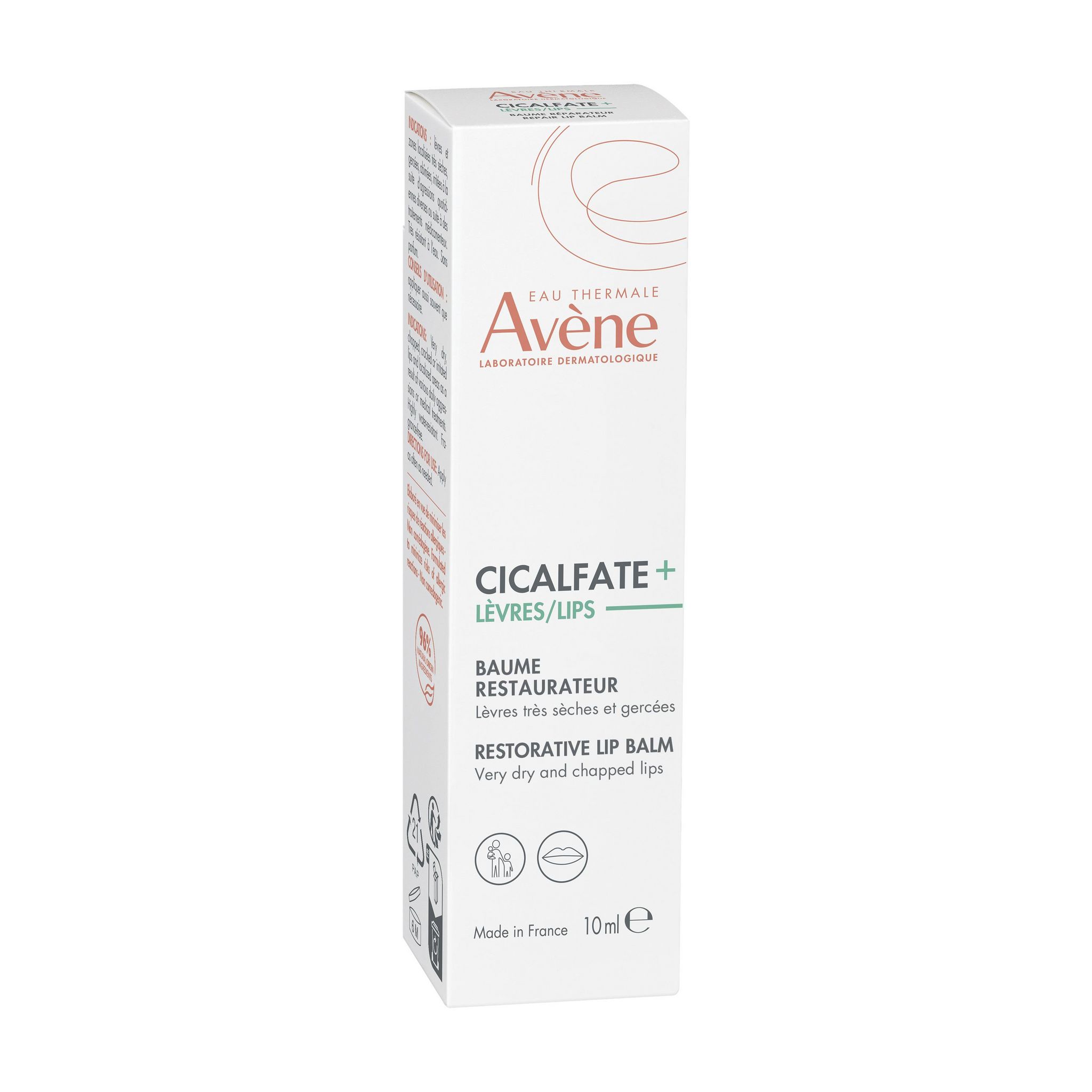 Voir la diapositive 2 : AVÈNE Cicafalte+ Baume réparateur lèvres 10ml