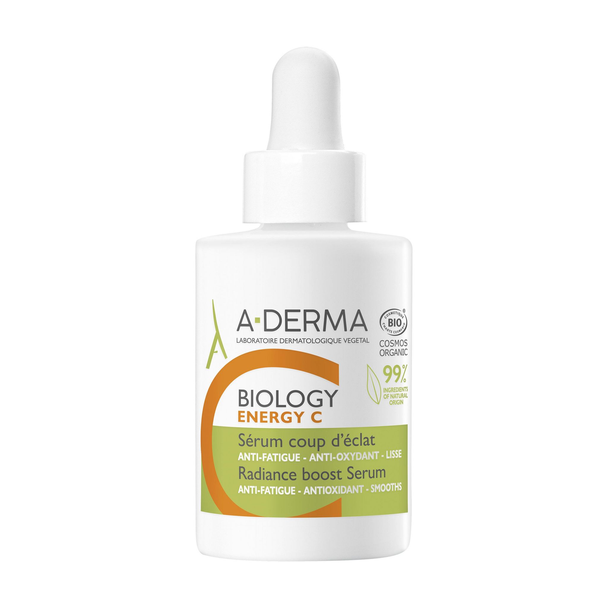 Voir la diapositive 2 : A-DERMA Biology Energy C Sérum coup d'éclat anti-fatigue anti-oxydant lissant bio 30ml