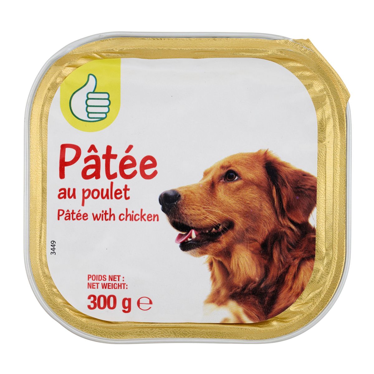 POUCE Pâtée au poulet en barquette pour chien 300g