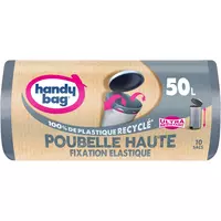 4x10 Sacs Poubelle 50L à lien pratique Ultra Résistant Handy-Bag