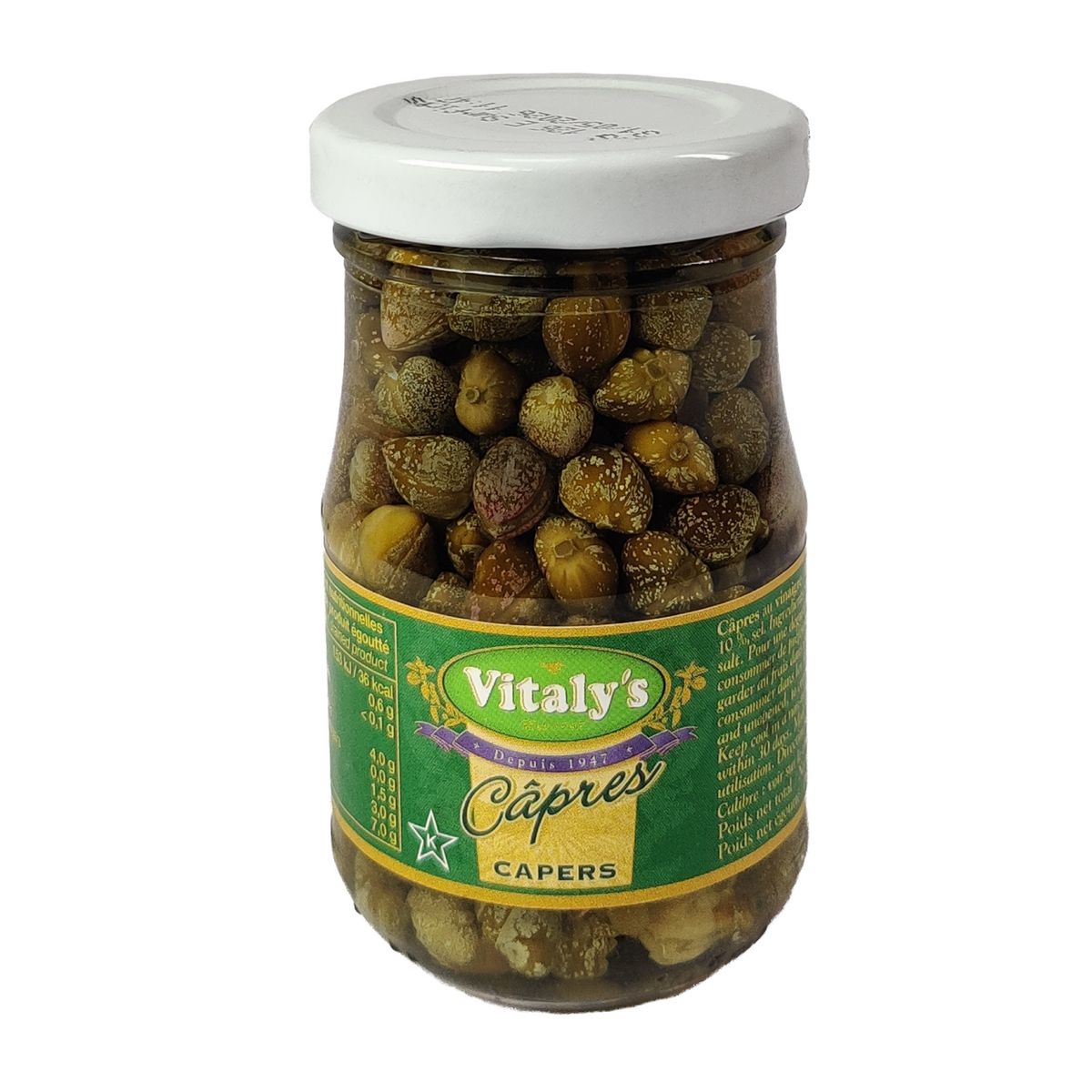 VITALY'S Câpres au vinaigre en bocal 60g