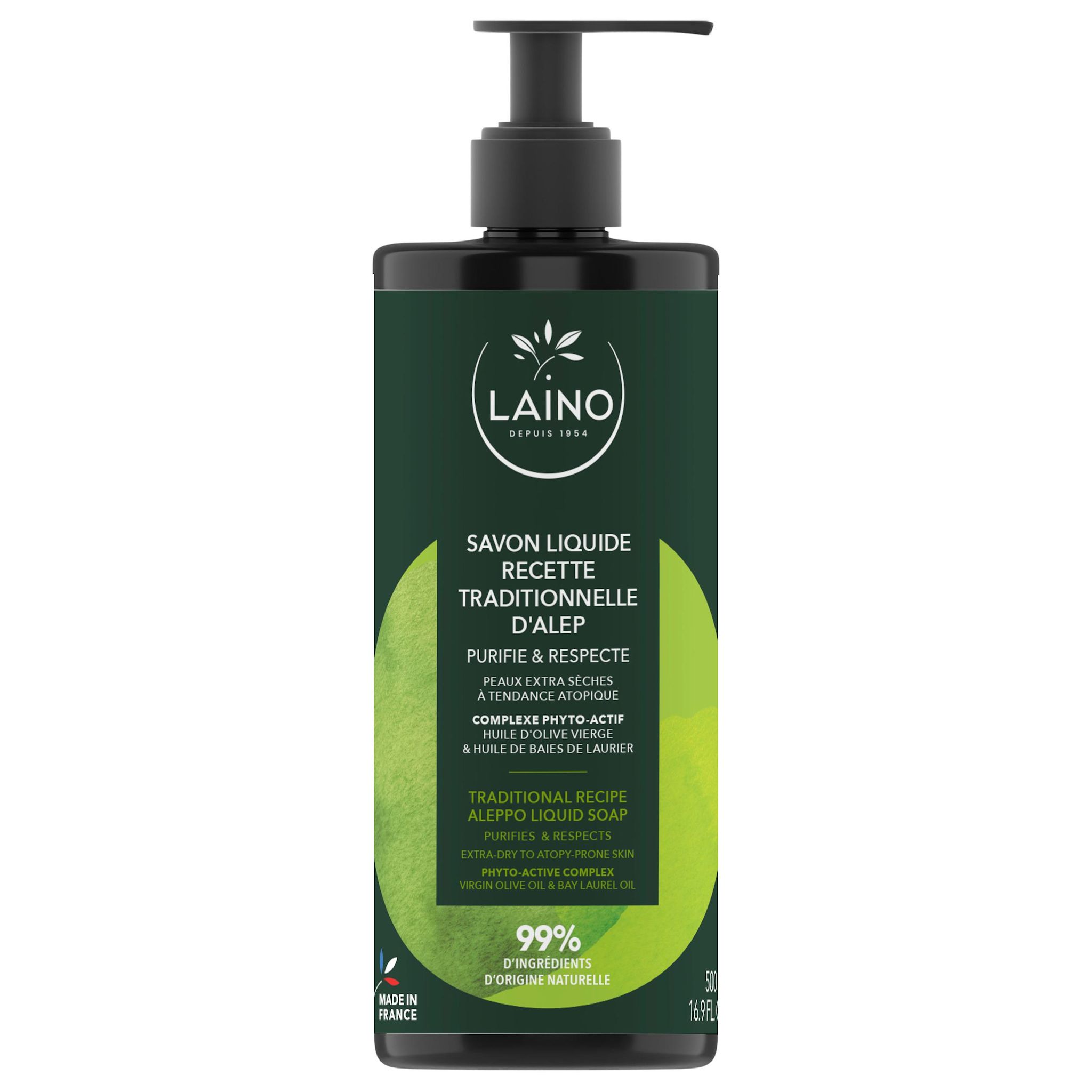 LAINO Savon liquide recette traditionnelle d'Alep 500ml