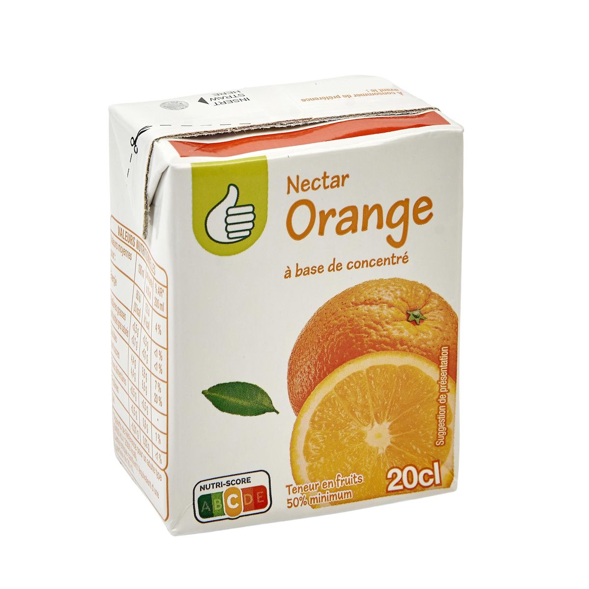 POUCE Nectar d'orange en briquette 20cl
