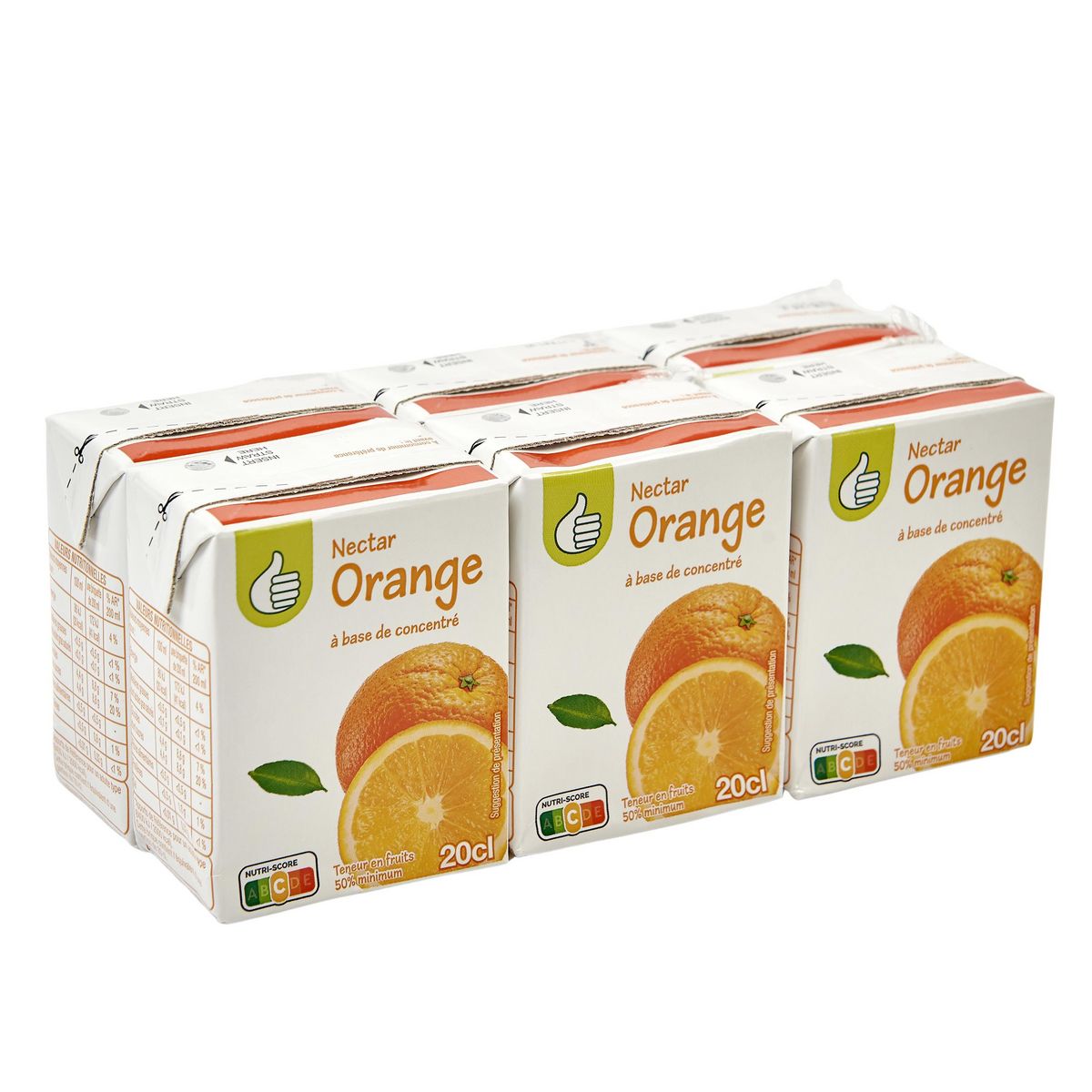 POUCE Nectar d'orange en briquette 6x20cl