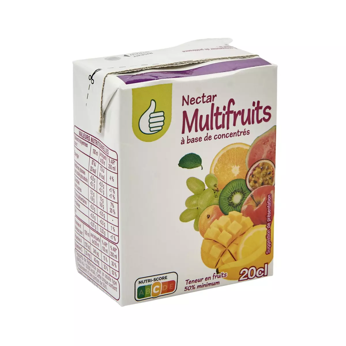 POUCE Nectar de multifruits en briquette 20cl