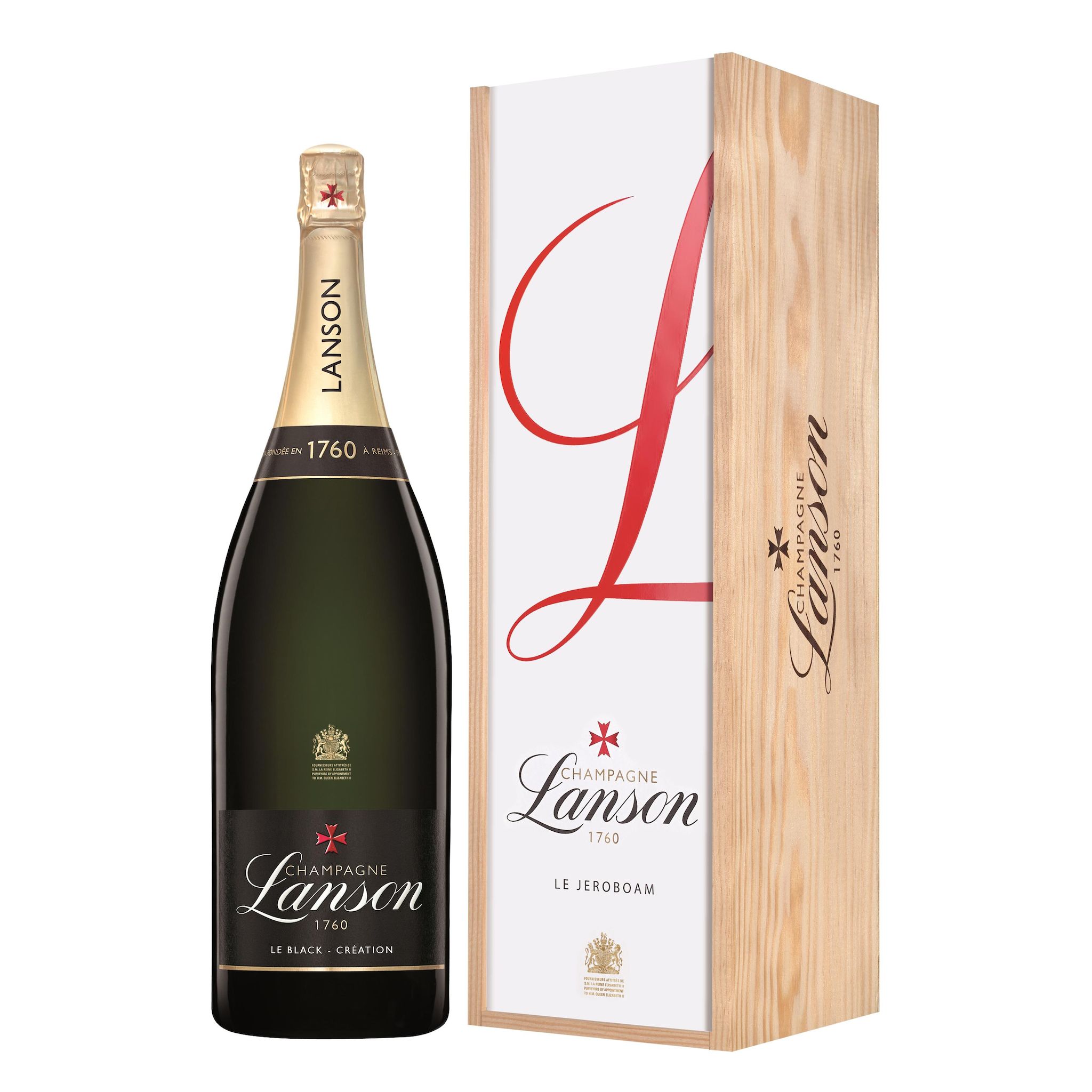 LANSON Champagne Black création brut caisse bois 3L