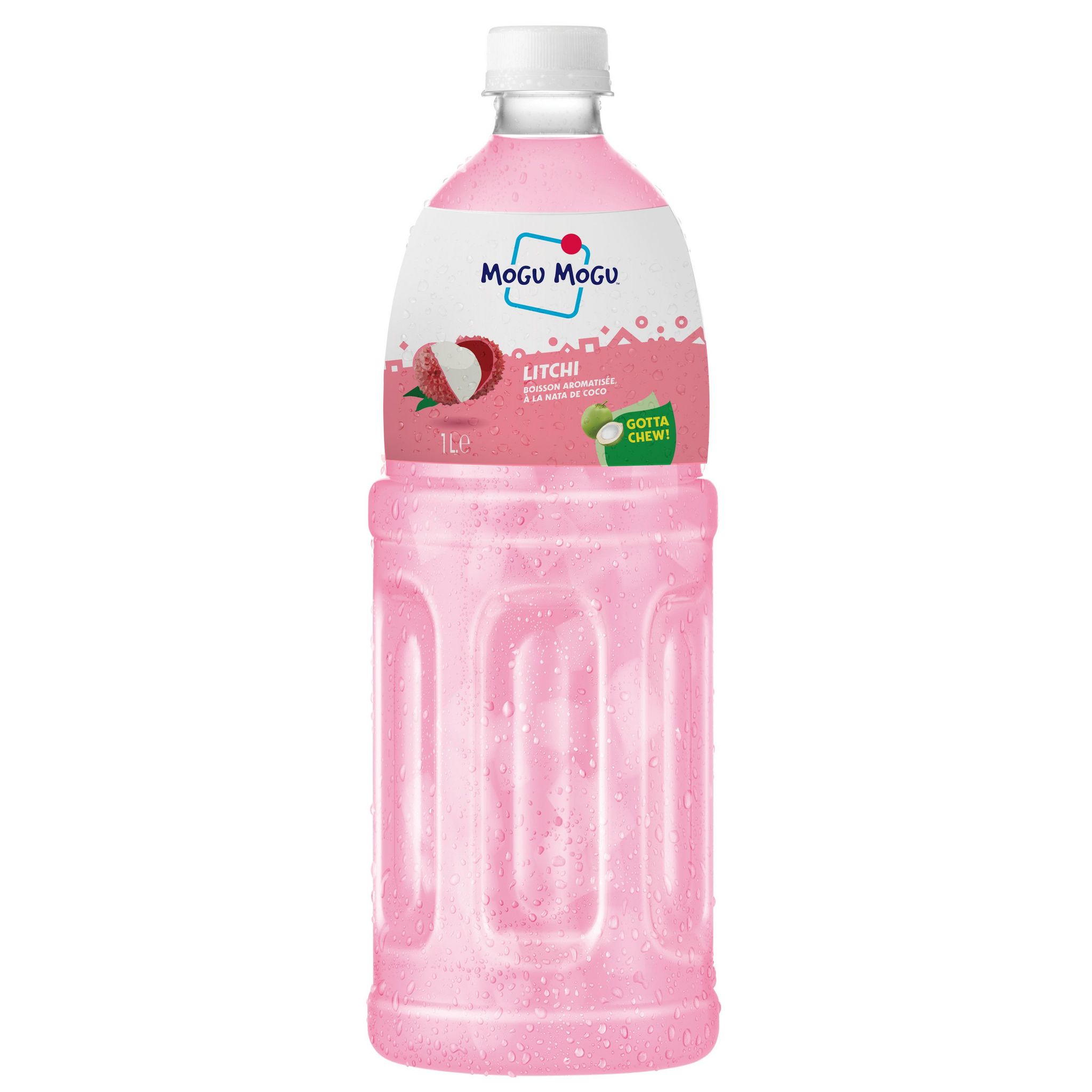 MOGU MOGU Boisson au goût litchi et nata de coco 1l