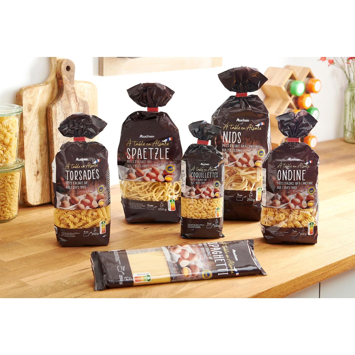 AUCHAN TERROIR A Table en Alsace Nids pâtes d'Alsace IGP 4 personnes 250g
